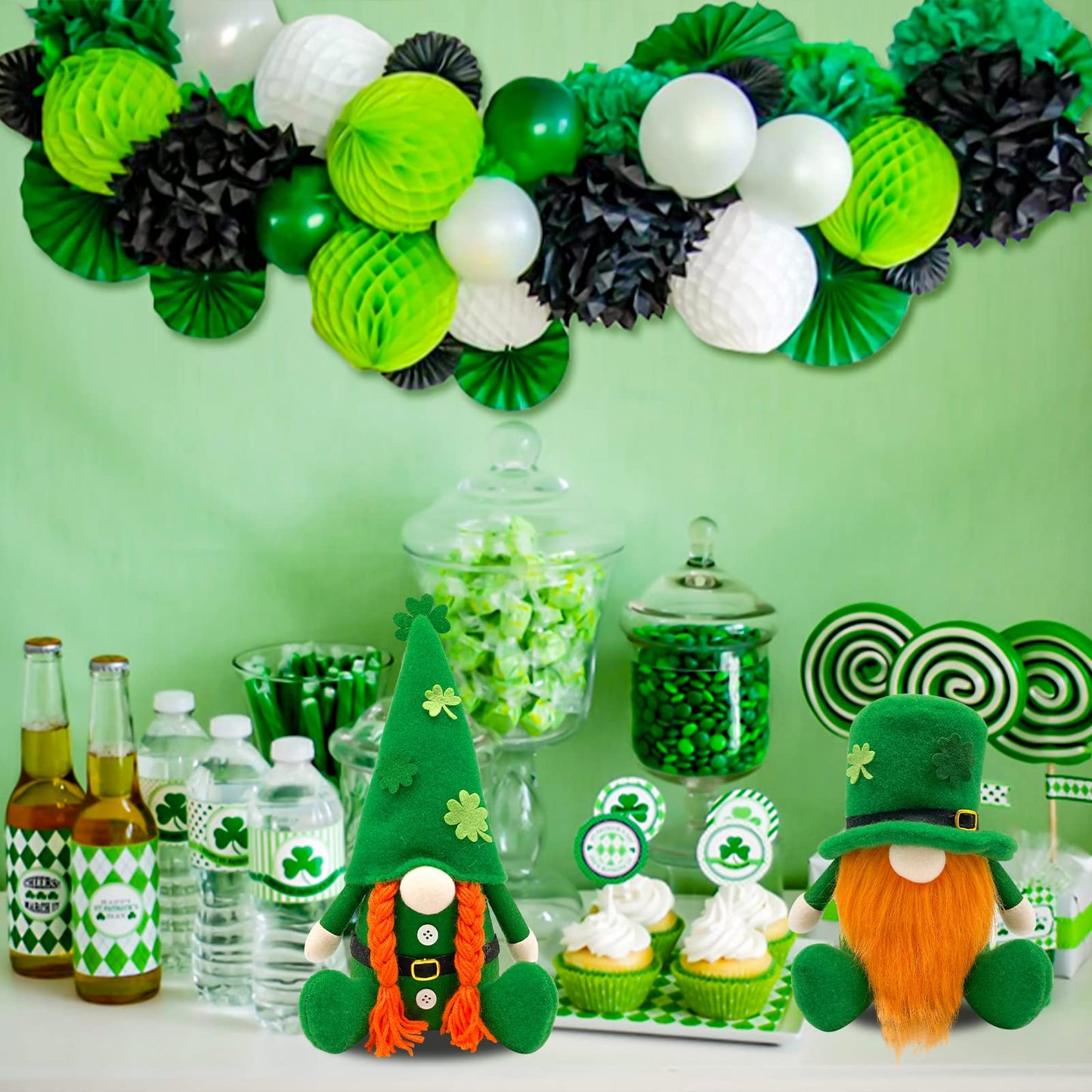 St Patricks Day Decorations - St Patricks Day Decor - Leprechaun Stuffy Doll, St Patrick's Day Plush Shamrock Gnomes Decorations for Home, Office - St. Patricks Day Table Centerpiece - Irish Gifts