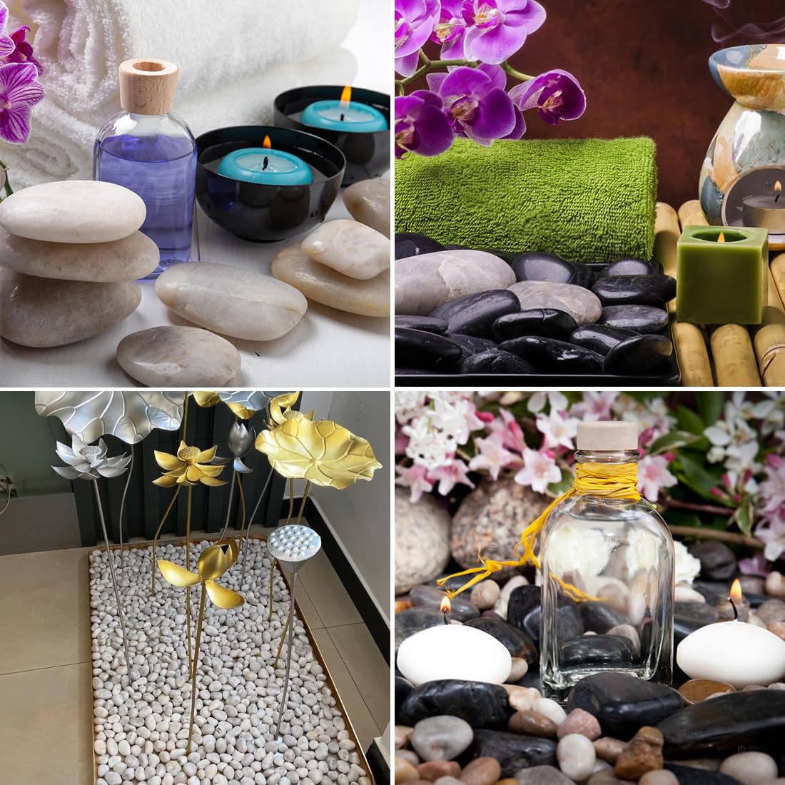 YISZM 20lbs Large River Rocks for Landscaping, 3-4" White Pebbles for Garden Design, Hand-Picked Smooth Stones for Fish Tank, Flower Pots, Indoor Water Fountains, Pathways, Backyard
