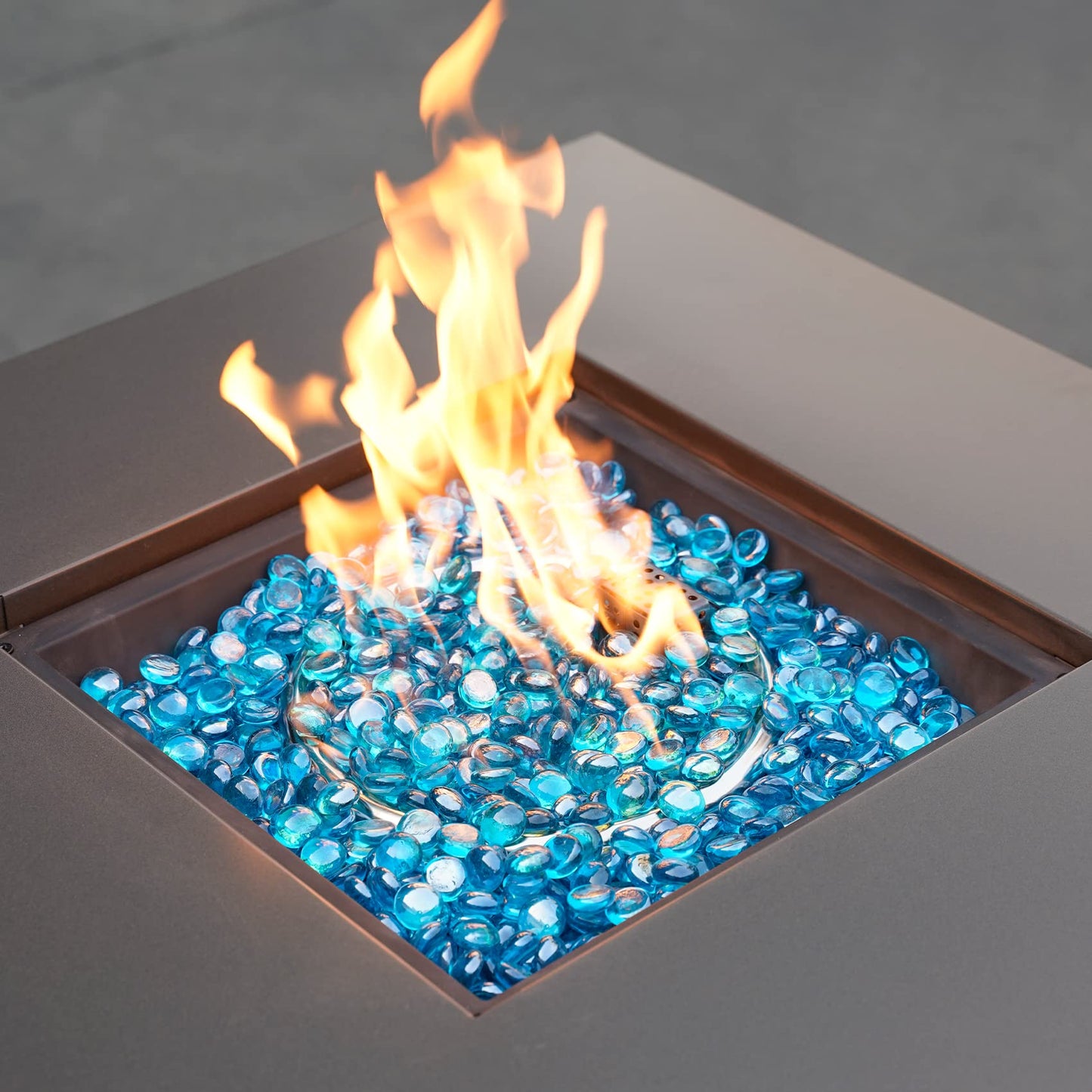 OnlyFire Fire Pit Glass Rocks 10 lbs, High Luster Fire Glass Beads 1/2 Inch, Tempered Glass Marbles for Propane/Natural Gas Fire Pit, Fireplace, Multicolor & Blends Available