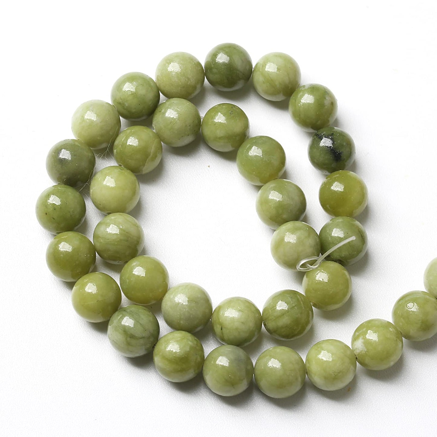 4MM 88PCS Natural Stone Chinese Green Jade Loose Beads for Jewelry Making DIY Bracelet Necklace 1 Strand
