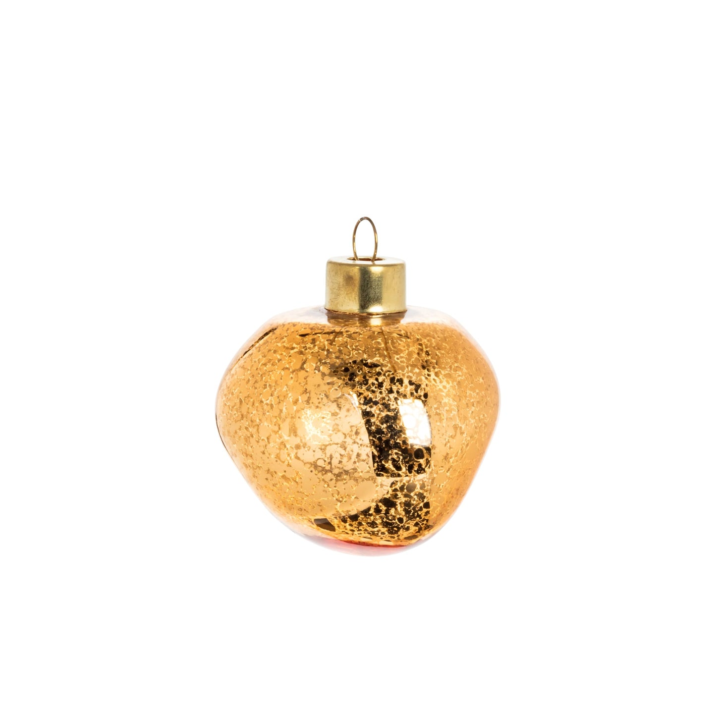 Abbott Collection Organic Shape Ornament. Set of 6 - Glass, Antique Gold (2 inches L)