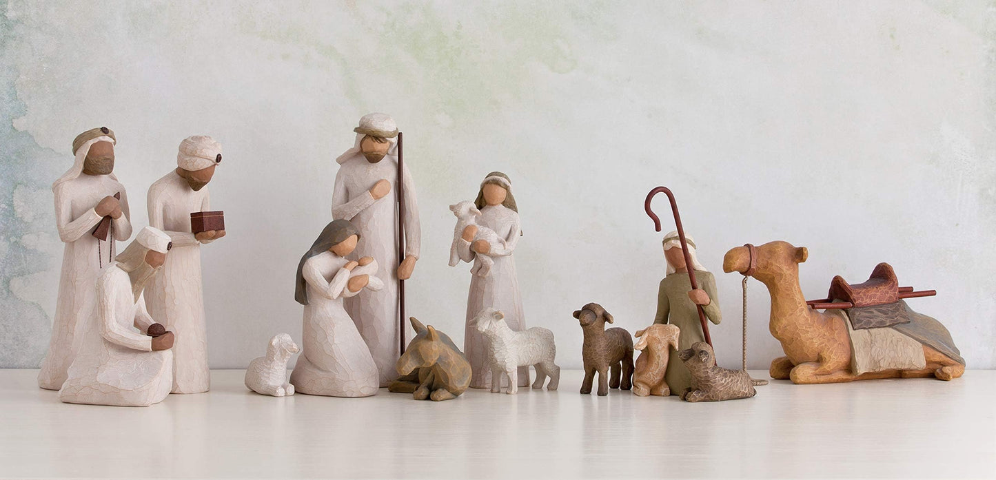 Willow Tree The Three Wisemen, Follow a Star to Find the Light of the World, Set of Walking, Bowing, Kneeling Figures Carrying Gifts for Holy Family, Sculpted Hand-Painted Figures for Classic Nativity
