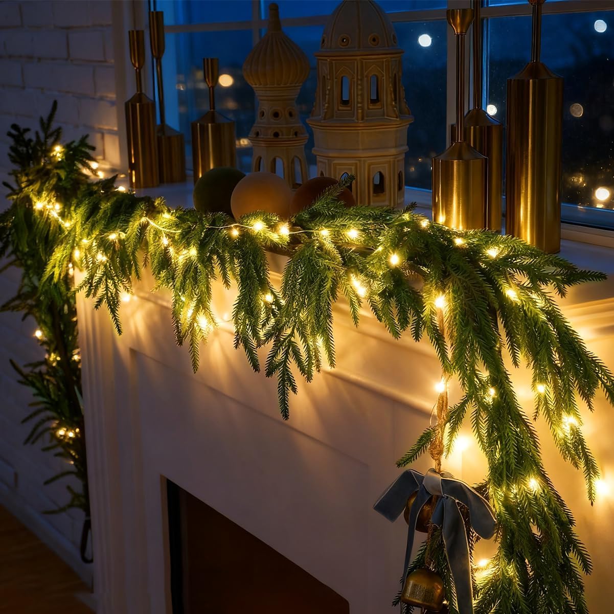 6ft Artificial Christmas Cedar Garland,1 Pack Christmas Garland