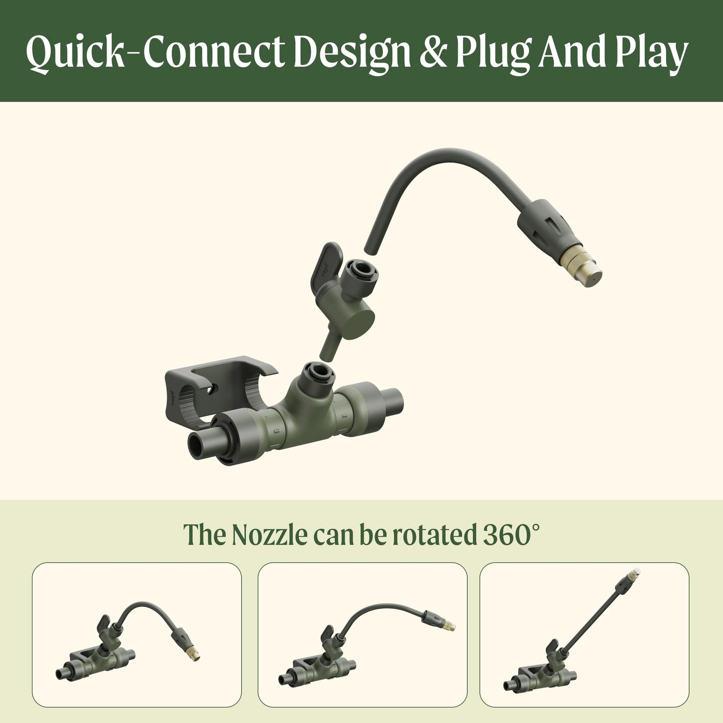 Vego Garden Irrigation Kit - Drip Irrigation System for Raised Garden Beds, Efficient Watering Solution for Vegetables, Flowers, and Plants, Easy DIY Installation (Large)