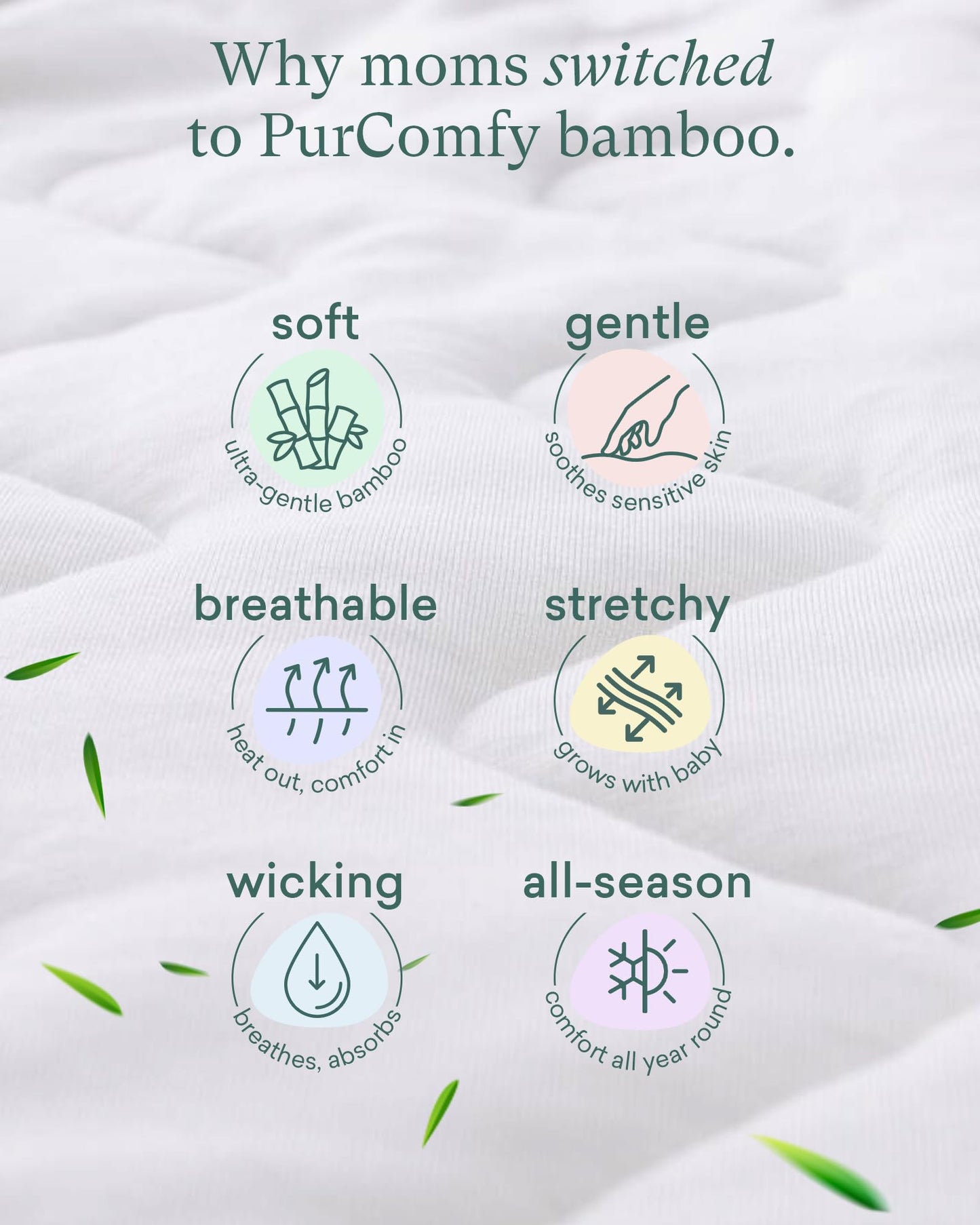 PurComfy Supersoft Sleep Sack 1.0 TOG, Premium Bamboo Viscose Baby Sleeping Bag, 2-Way Safe Zipper Sleep Sacks 6-15 Months (Forest)