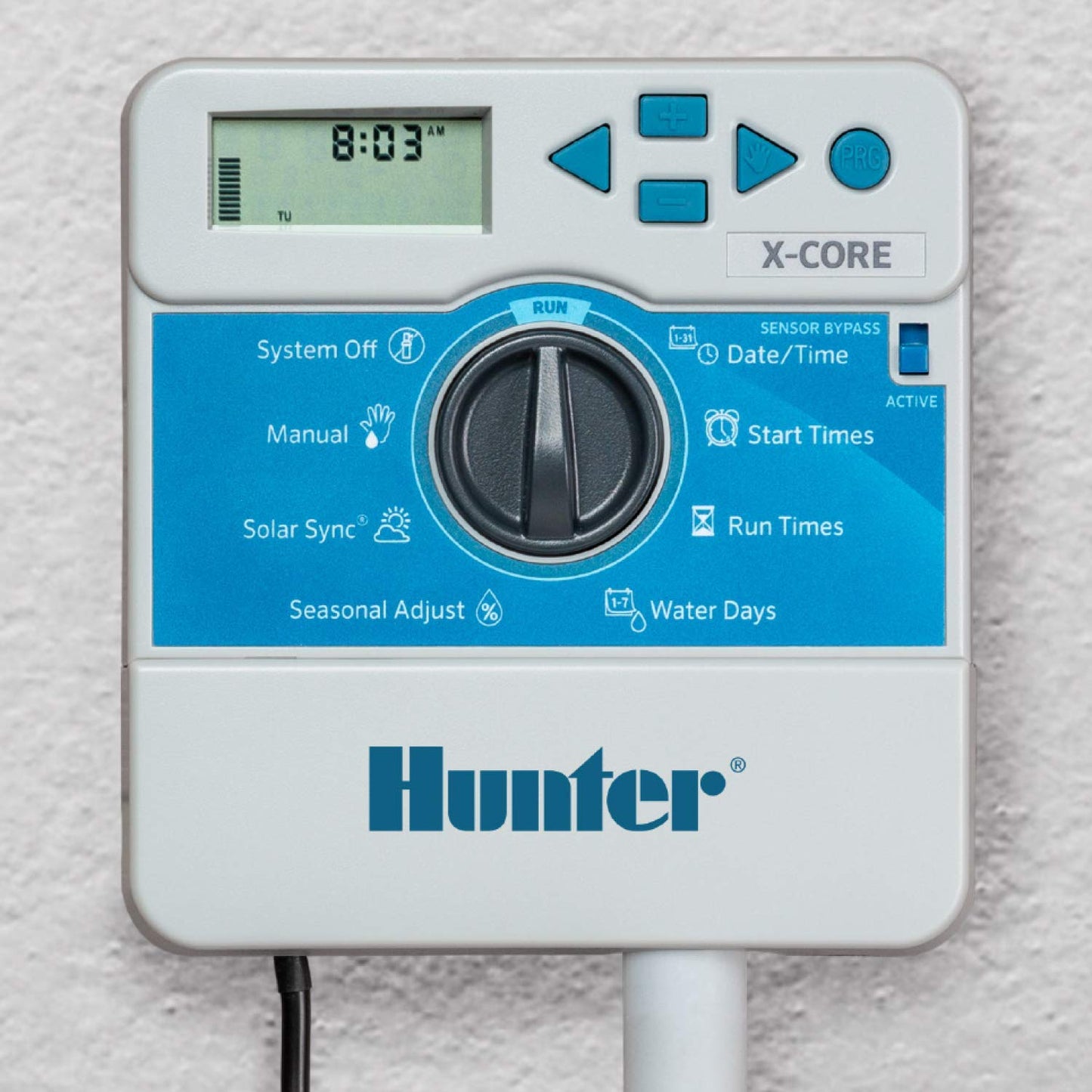 Hunter X-Core XC800i Indoor Sprinkler Timer, 8 Zone Irrigation Controller for Lawn and Garden, Easy to Program, Automatic Watering Schedule, Seasonal Adjust, No Wi-Fi Required