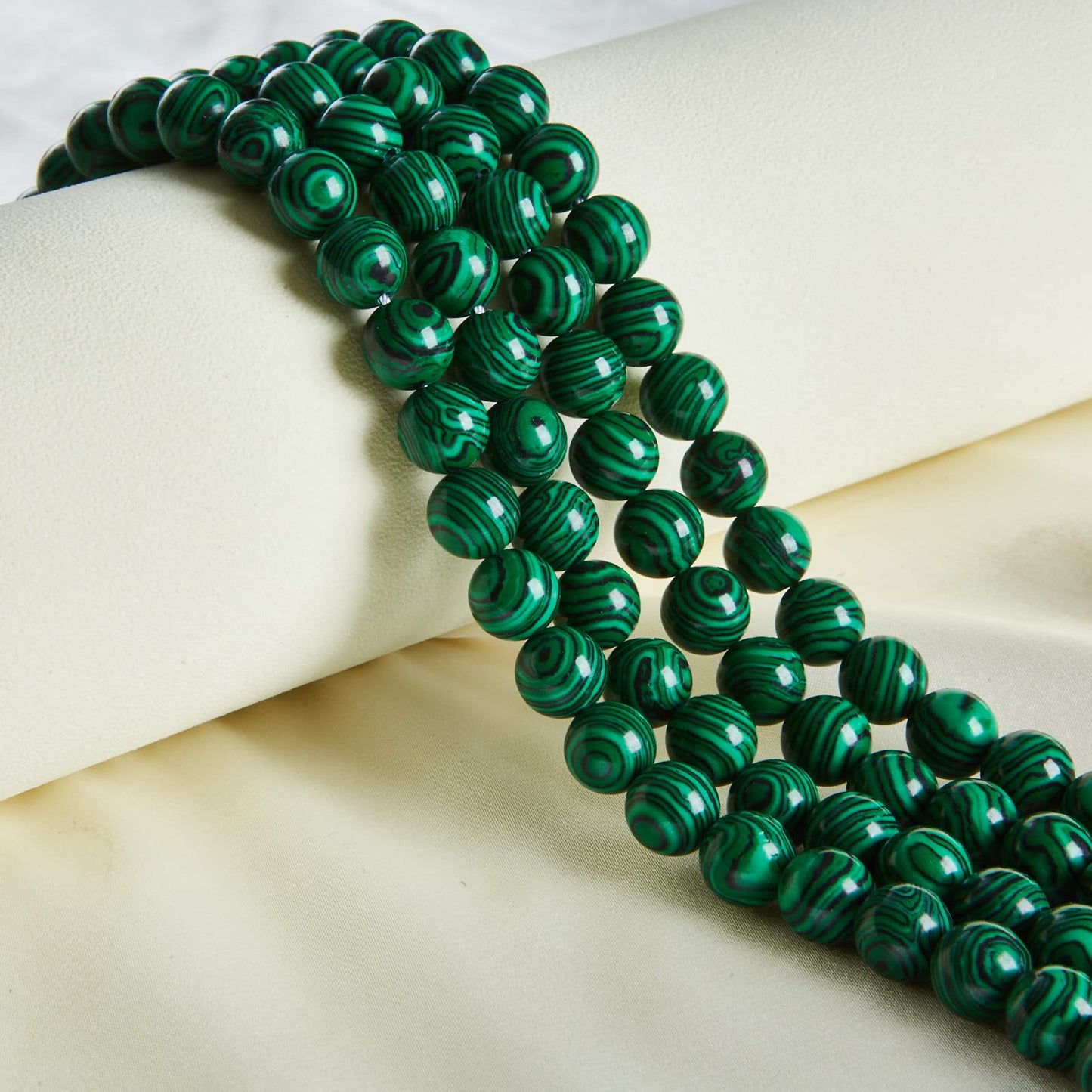 100pcs 8mm Malachite Beads Natural Gemstone Beads Round Loose Beads for Jewelry Making