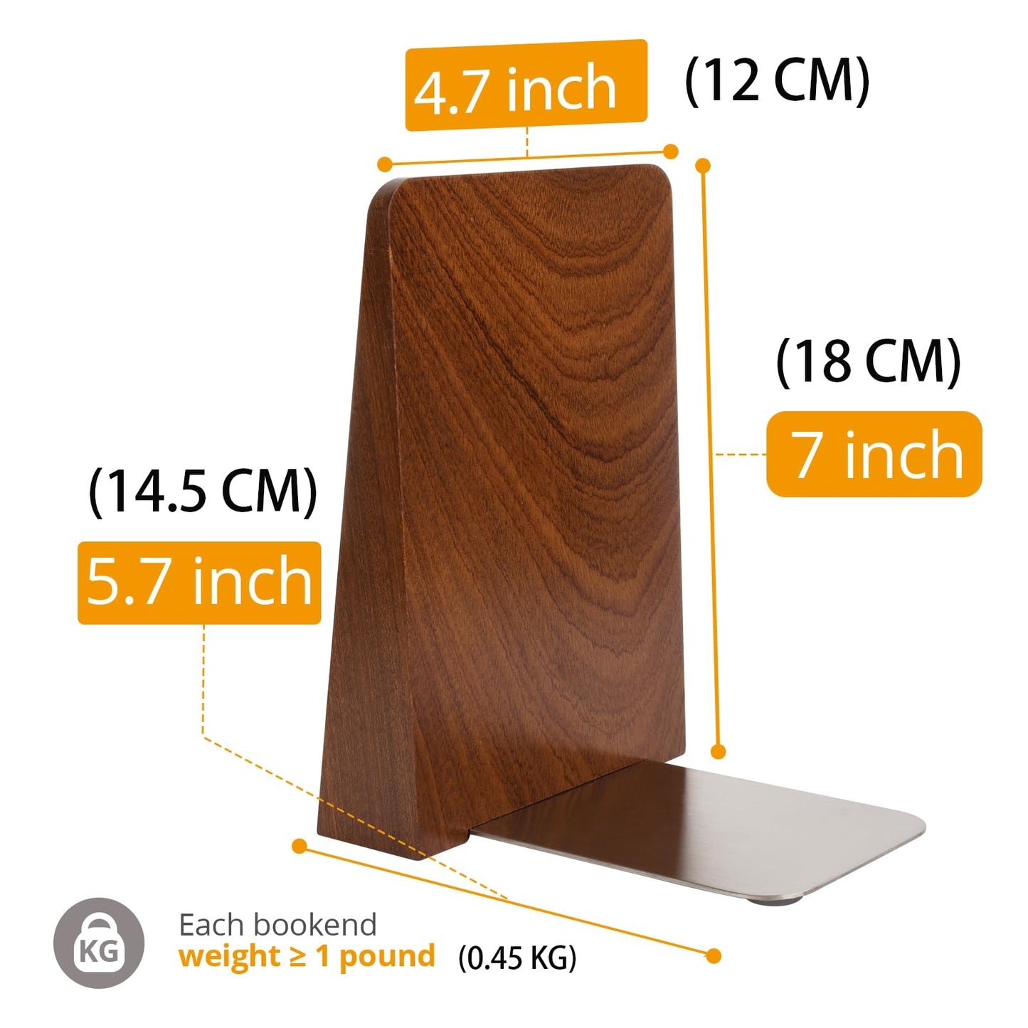 DRELIFAM Wood Handmade Book Ends to Hold Books Large Heavy Duty Bookends for Shelves Decorative Book End for Heavy Books