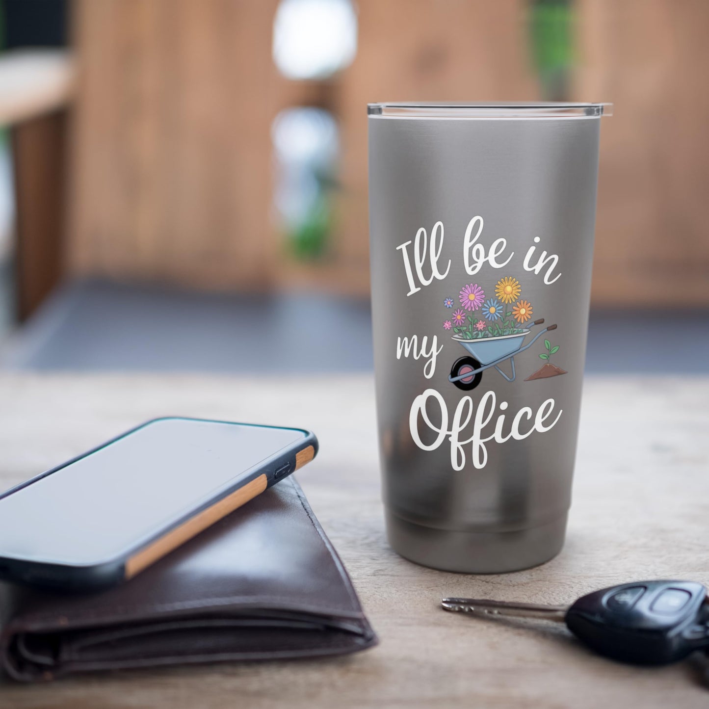Garden Lover Wheelbarrow I'll Be In My Office Stainless Steel Insulated Tumbler