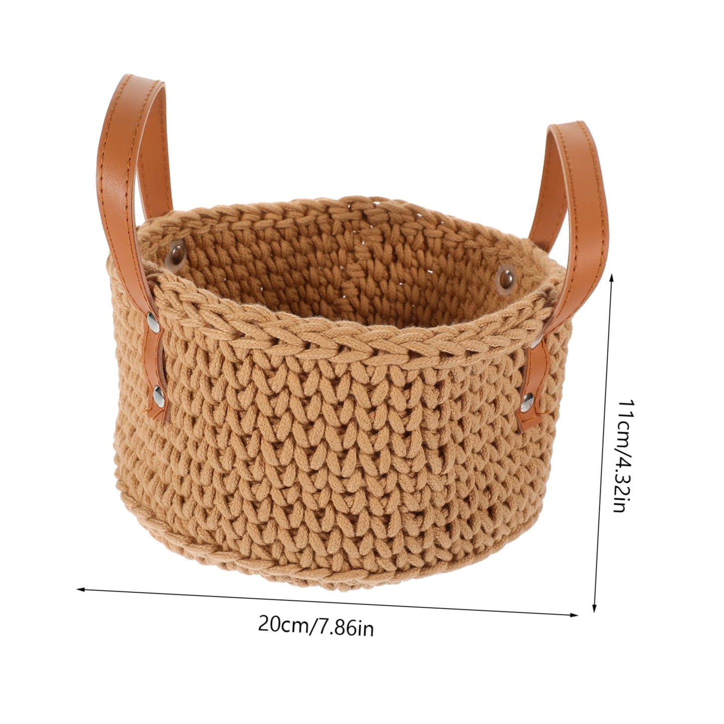 STOBAZA 1pc Cotton Rope Basket Woven Storage Basket Natural Rope for Home Organization