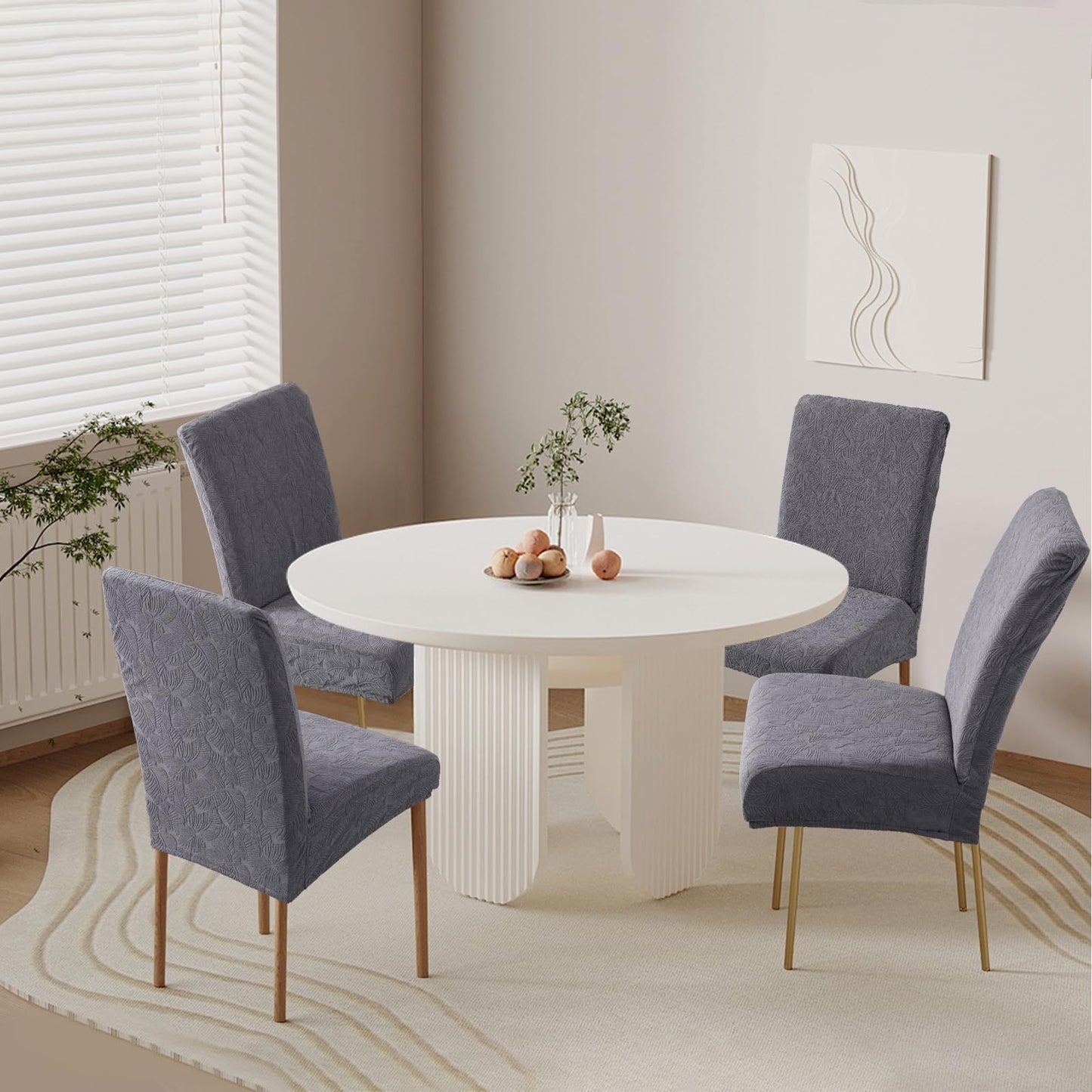 YUEANG Waterproof Dining Chair Covers, Chair Covers for Dining Room Stretch Parsons Chair Slipcover, for Dining Room Kitchen Chair Protector Cover, Removable, Washable