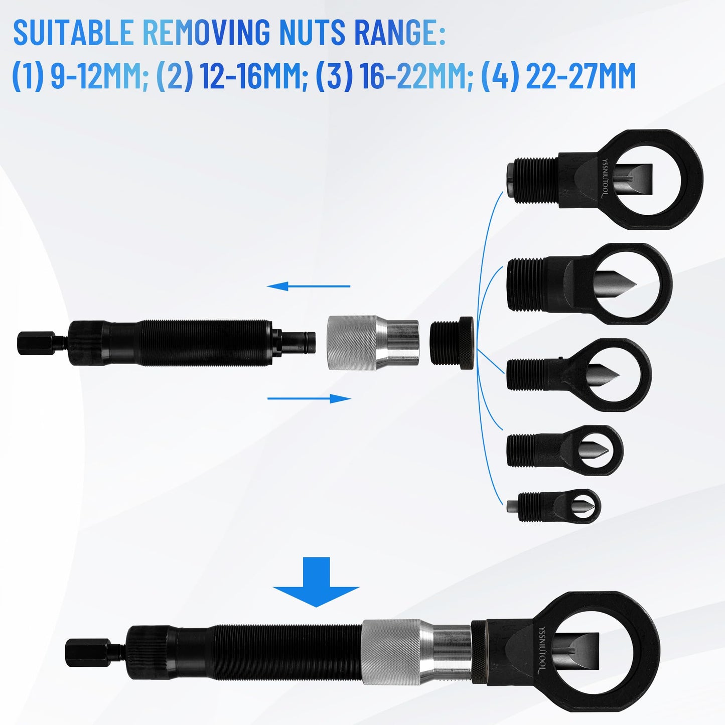 Hydraulic Nut Splitter Tool,Metal Nut Cutter Splitter, Nut Removal Tool for Broken Damaged Corroded Nut Bot