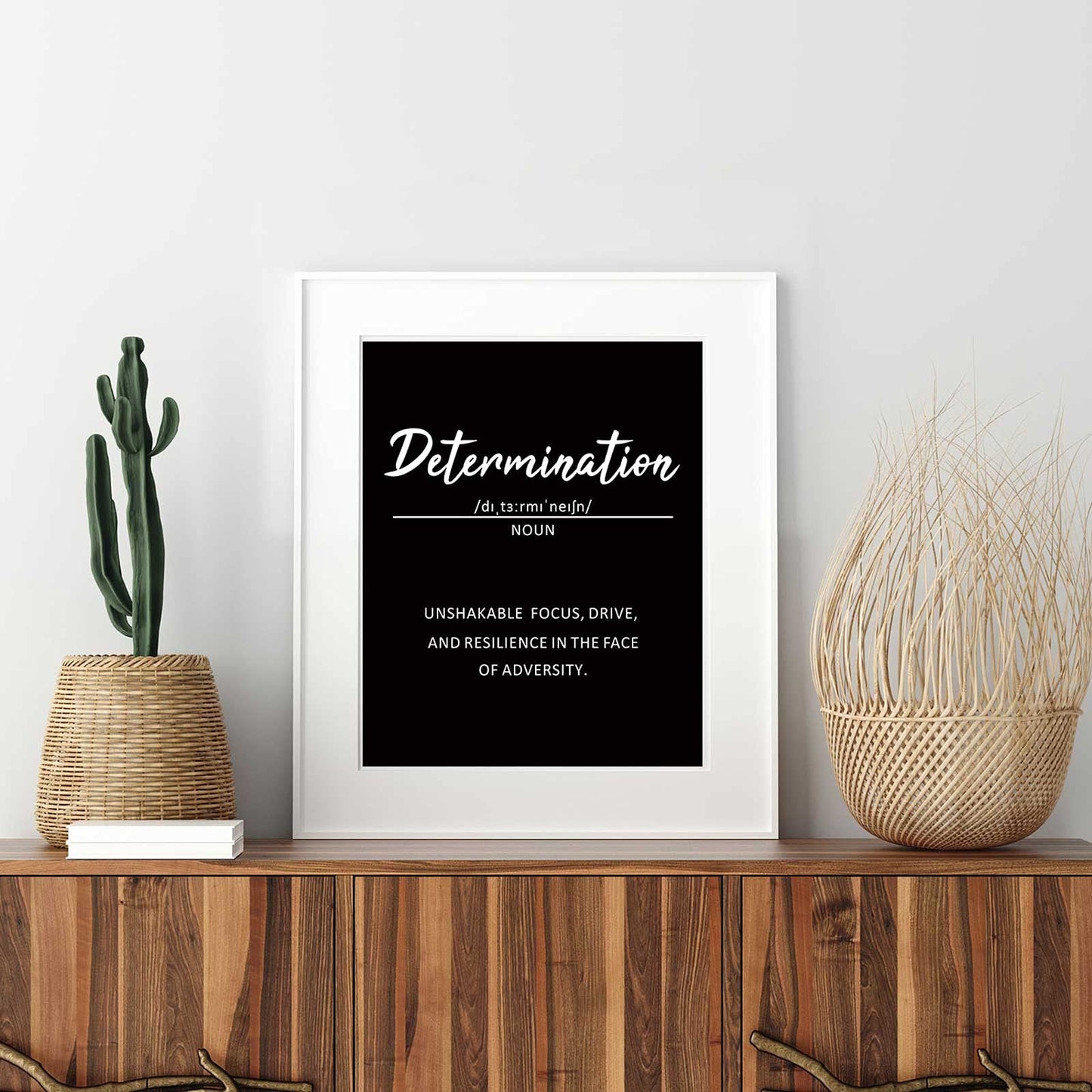 Outus 9 Pieces Inspirational Phrases Posters Wall Decor Motivational Sayings Quote Positive Prints for Teens Adults Living Room Office Classroom Bulletin Board Decor,Unframed,8 x 10 Inch (Black)