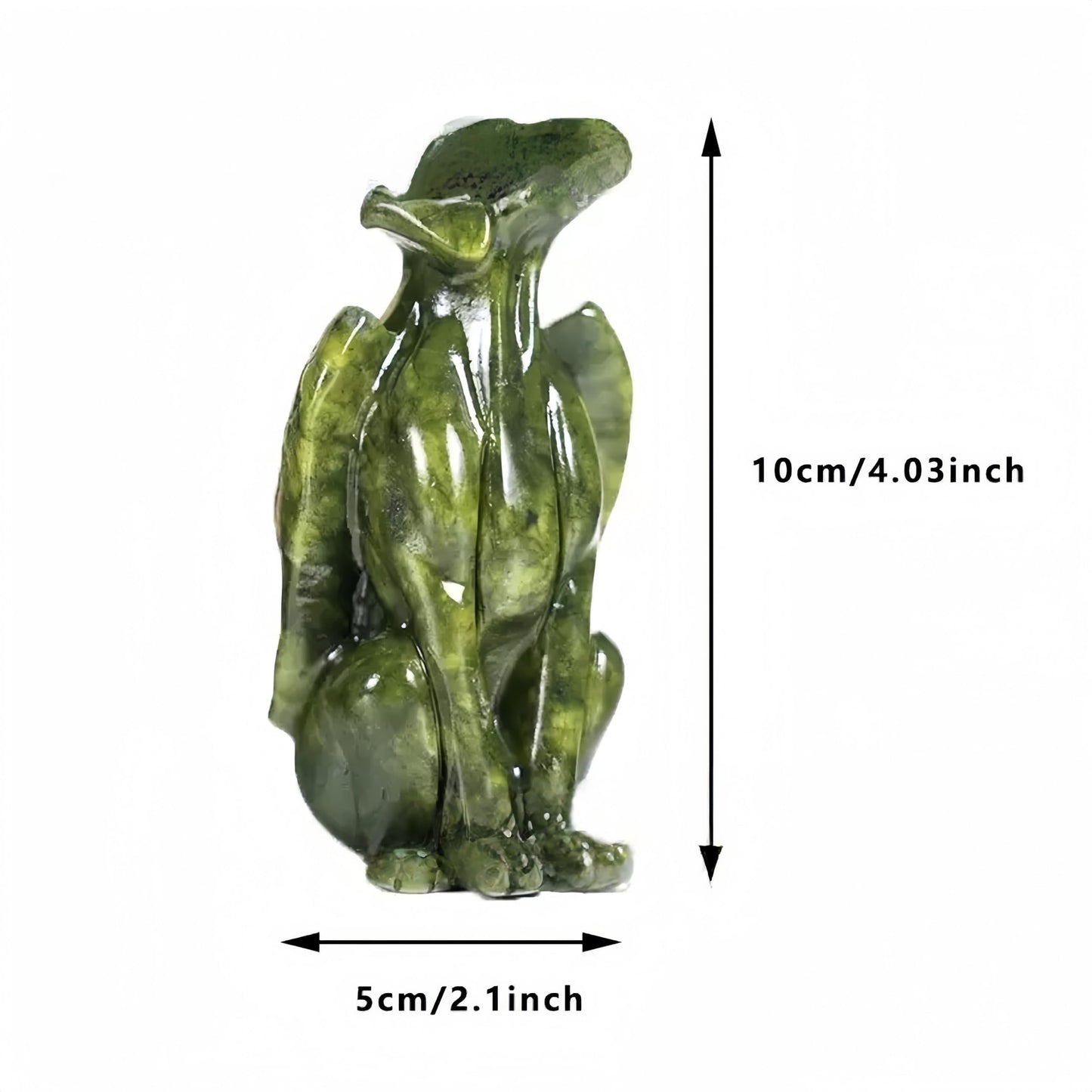 Sunshcat Natural Green Jade Crystal Winged Dog Figurine Crystals and Healing Stones,2 Inches Animal Figurines Gemstone Indoor Decorative Stone
