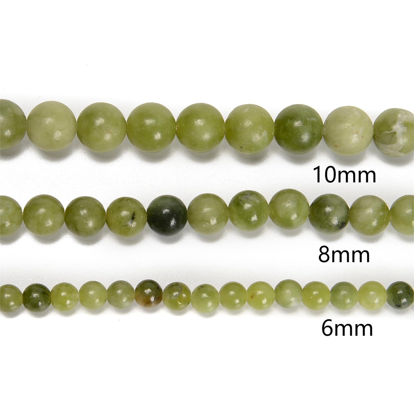 65Pcs 6mm Green Jade Natural Round Loose Real Stone Beads Gemstone Genuine for DIY Hand Made Craft Jewelry Bracelet Earring Necklace String Making Energy Healing Power