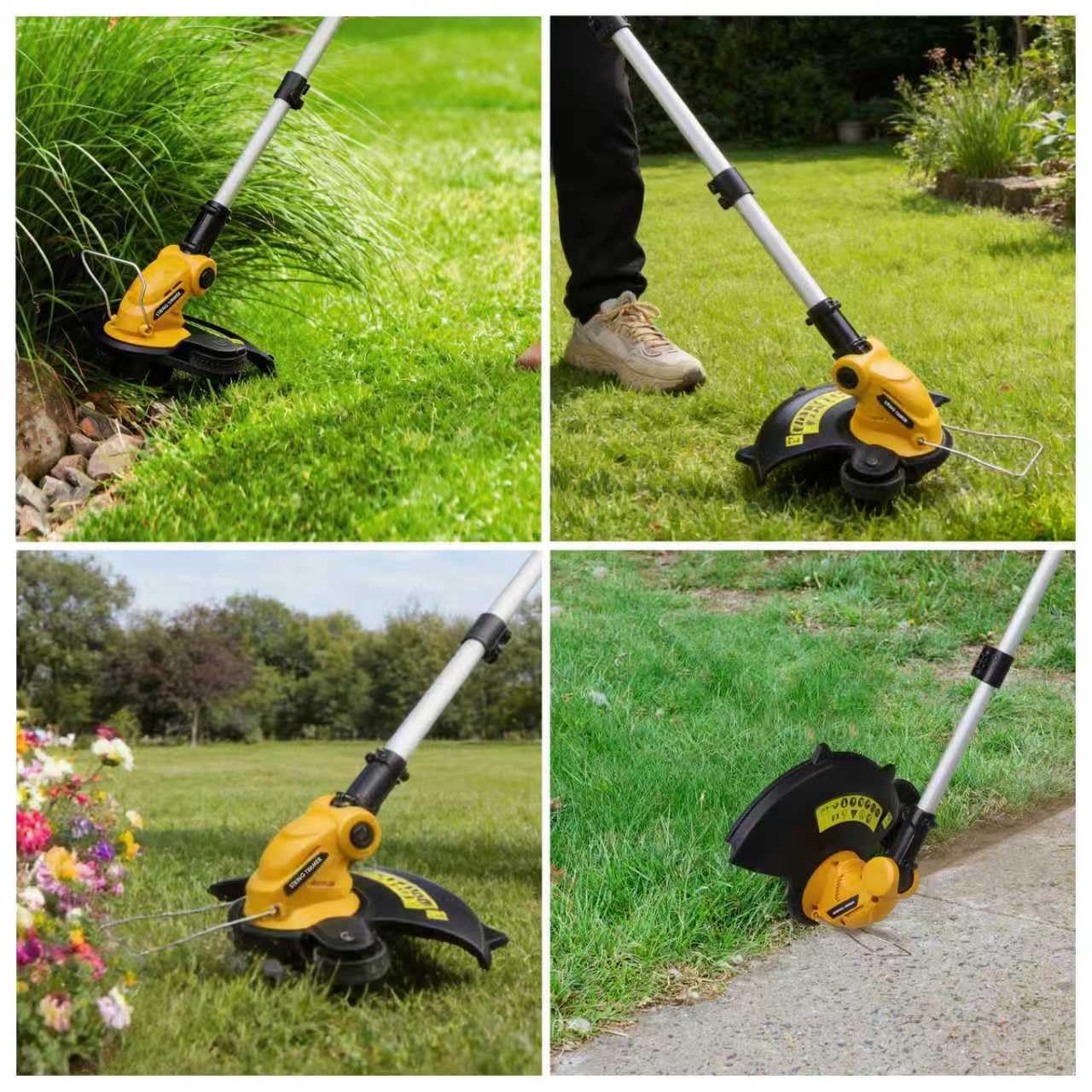 Weed Wacker Weed Eater, 3 in 1 Cordless String Trimmer Compatible with Dewalt 20V Battery (Battery Not Included), 12" Cut, Auto Line Feed, Foldable Edger for Yard Garden