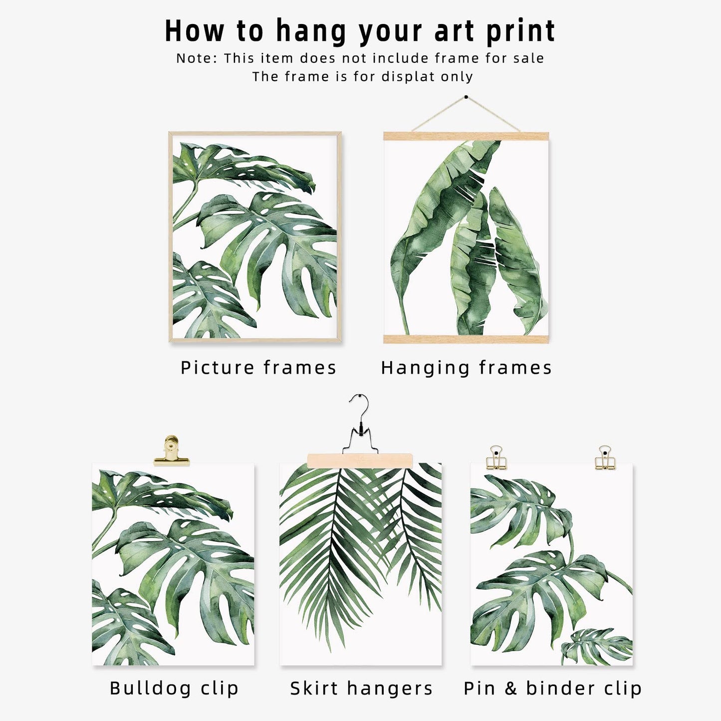 Botanical Prints Poster Wall Art Decor for Living Room, 11x14 Canvas Prints Poster Unframed Set of 4, Boho Wall Print Plant Posters Aesthetic
