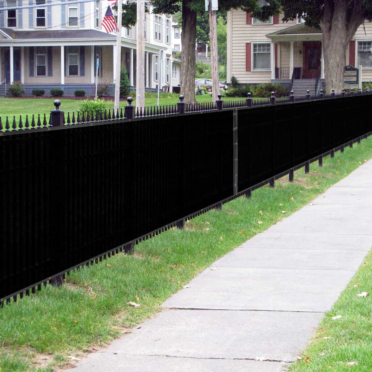 Sunnyglade 6 feet x 50 feet Privacy Screen Fence Heavy Duty Fencing Mesh Shade Net Cover for Wall Garden Yard Backyard (Black, 6 ft X 50 ft)
