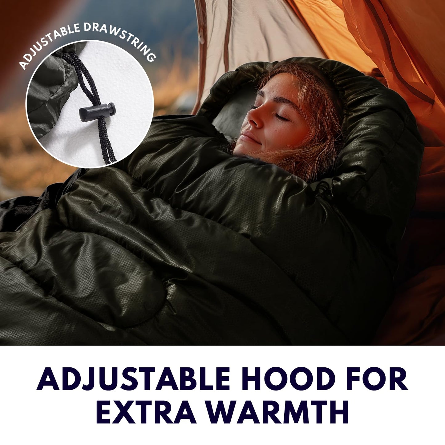 TANSTRIDER XXL Winter Sleeping Bags for Adults Cold Weather,Camping Sleeping Bag for Kids with Compression Sack,4 Season Camping Essentials Gear for Hiking,Traveling,Outdoor,Backpacking,Climbing
