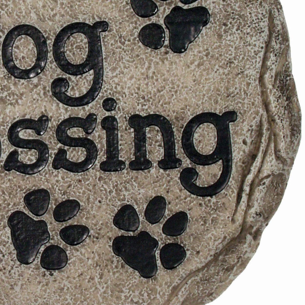 Spoontiques - Garden Décor - Dog Crossing Stepping Stone - Decorative Stone for Garden