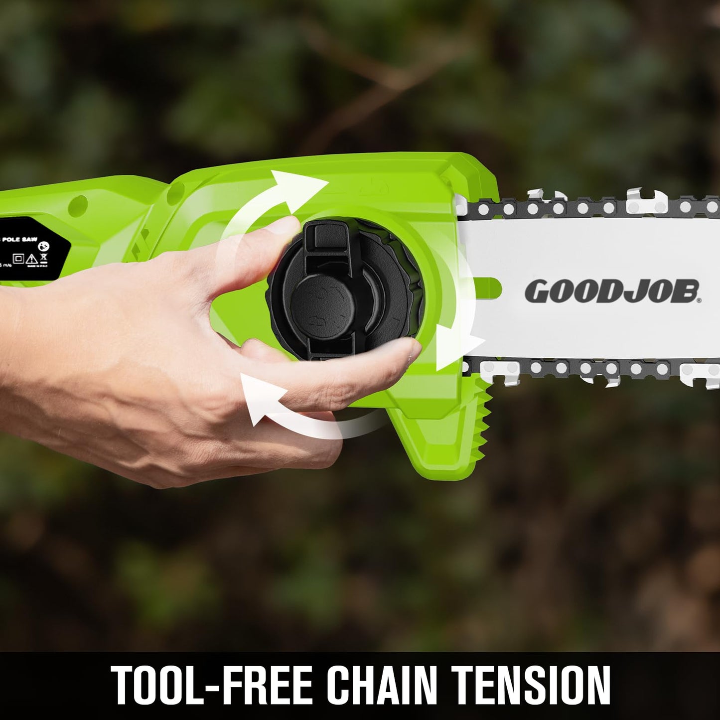 Electric Pole Saw for Tree Trimming, 20V 8-Inch Cordless Pole Chainsaw with Low Kick-Back Bar, Extends to 14.2 Ft, Auto Oiling, 2 Batteries & Fast Charger for High Branches, Orchard & Garden Use