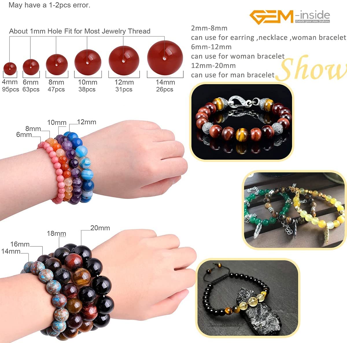 GEM-Inside Natural 8mm Dream Lace Gold Blue Tiger Eye Gemstone Loose Beads AAA Grade Crystal Energy Stone Power Beads for Jewelry Making 15"