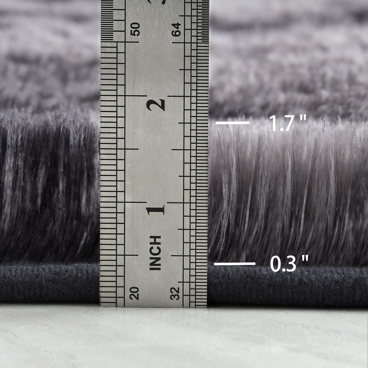 Hutha 5x8 Large Area Rugs for Living Room, Super Soft Fluffy Modern Bedroom Rug, Tie-Dyed Dark Grey Indoor Shag Fuzzy Carpets for Girls Kids Nursery Room Home Decor