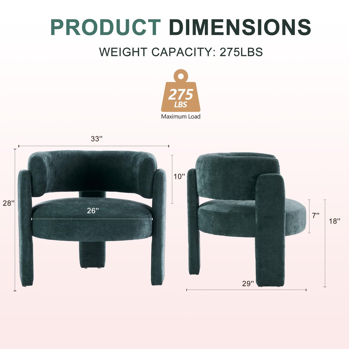 ENYLAY Modern Accent Barrel Chair,Mid Century Single Armchair with Curved Backrest Upholstered Side Reading Chair with 3 Legs Comfy Sherpa Chair for Bedroom Home Office Living Room (Green, Set of 1)