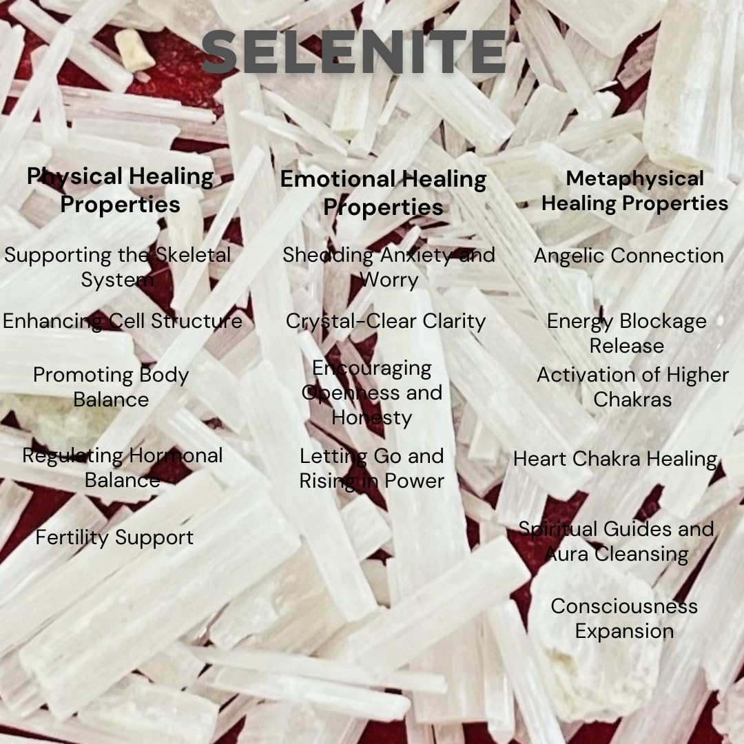 Indian Consigners Natural Crushed Polished Tumbled Gem Stone Chips, Decoration & Healing Crystals (Selenite)