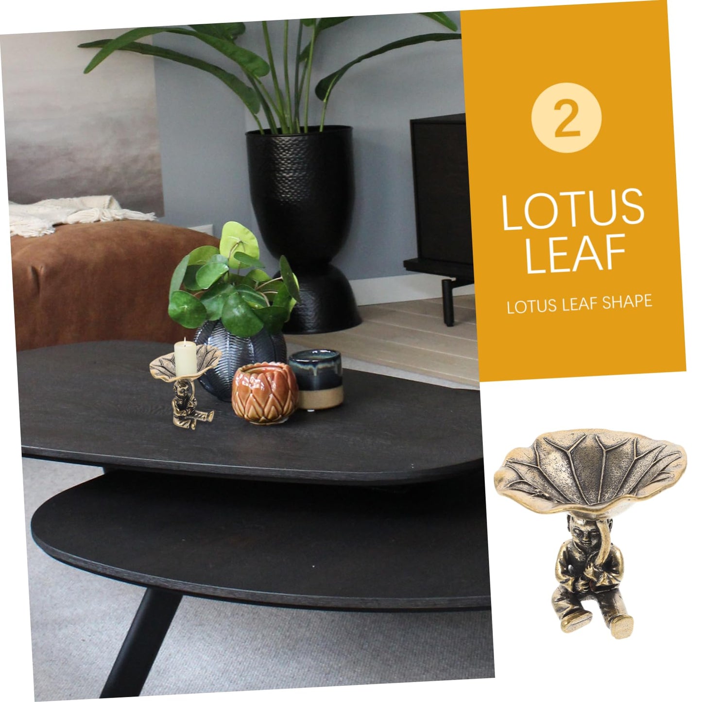 Cabilock Lotus Leaf Tealight Candle Holder Unique Candle Stand for Teacups Decorative Tabletop Accent for Living Room Bedroom and Parties