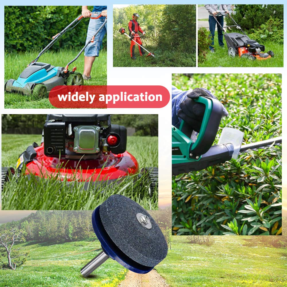 cenoz Crafts Man Lawn Mower Blade Sharpener for Any Power Hand Drill by (5 Packs Blue)