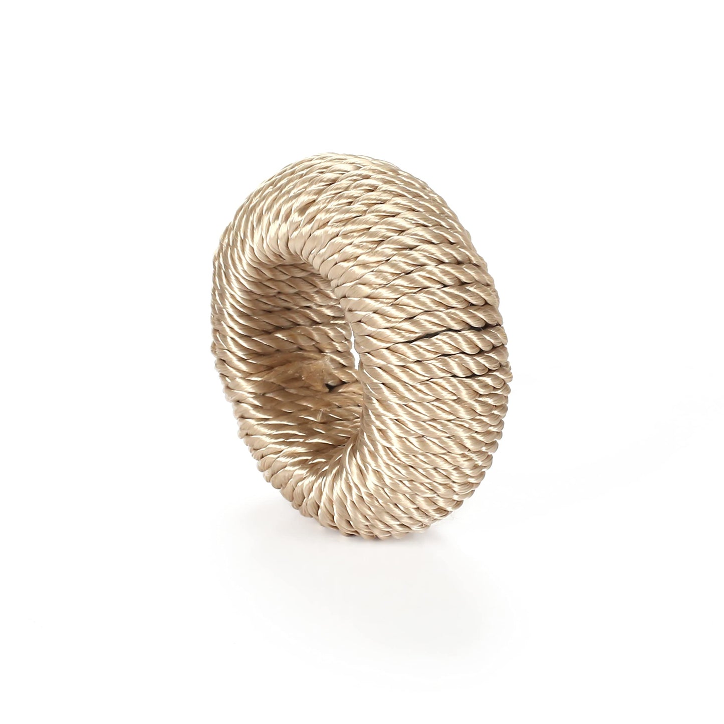 ALPHA Living HOME 12-Piece Woven Napkin Rings - Decorative Yarn Napkin Holders for Tabletop, Dining, Wedding, Parties, Home Decor,Gifting & Outdoor Event (Beige)