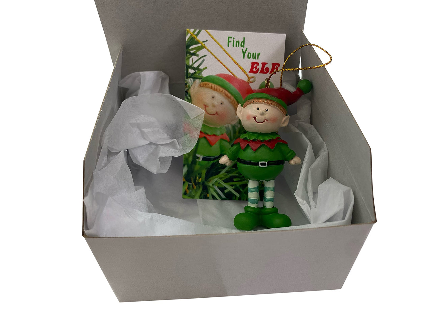 Elf Ornament Legend Set Find Your Hidden Elves Christmas Tree Decoration with Story Card Boxed Keepsake