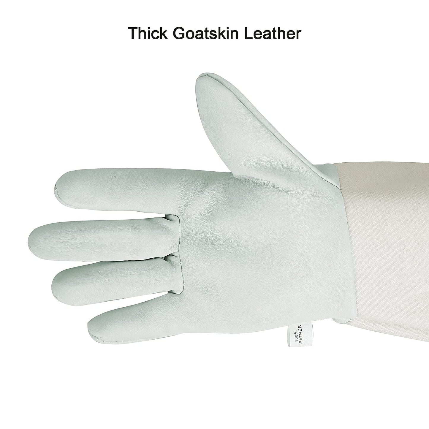 Luwint Leather Long Garden Gloves, Thorn Proof Rose Pruning Elbow Length Gardening Gloves for Men and Women, 1 Pair (XL)