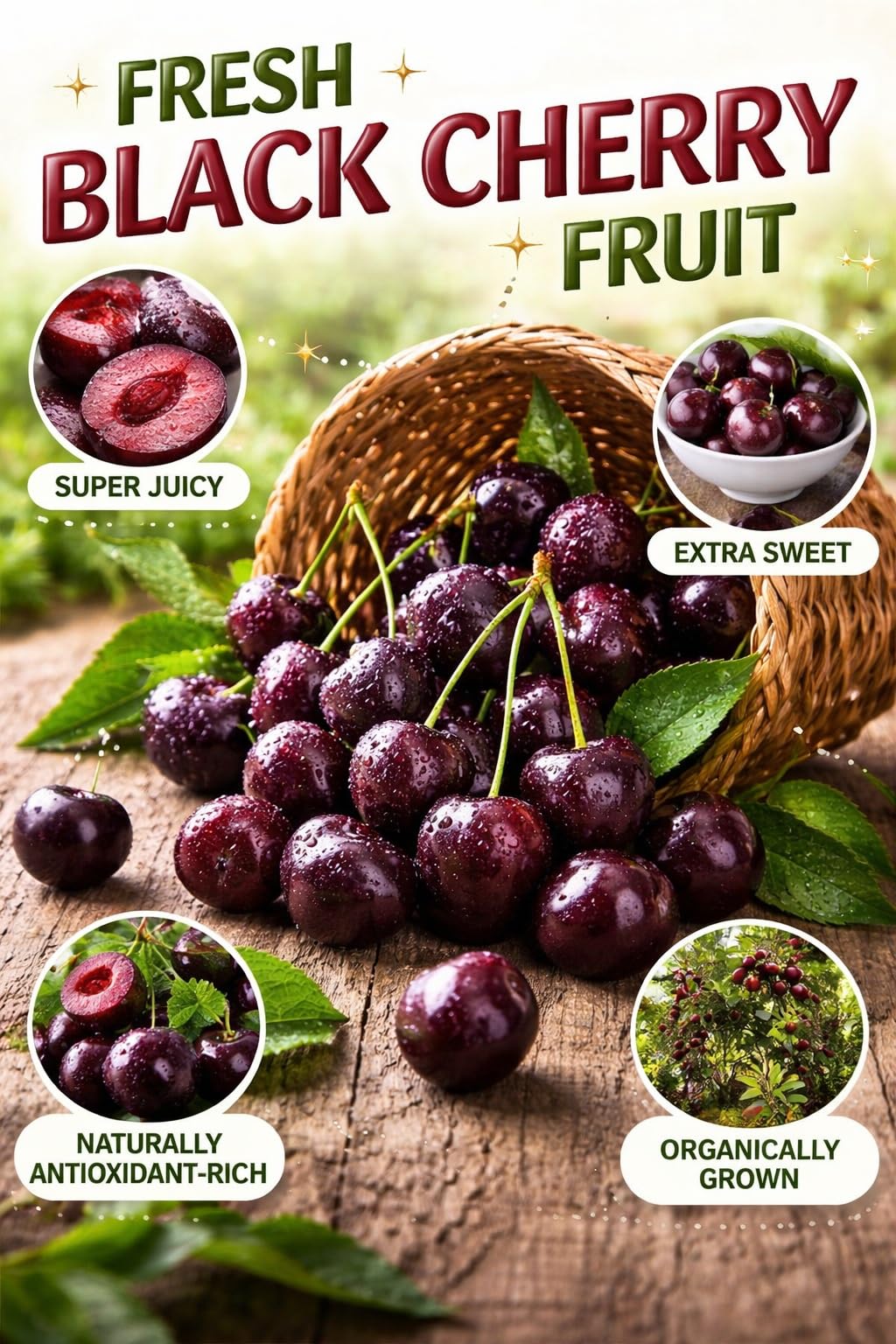 3 Black Cherry Tree Live Plants 1ā2 Ft Tall (Prunus serotina) ā Fast Growing Native Fruit Tree ā Edible Cherry, Wildlife Habitat & Backyard OrchS Plants