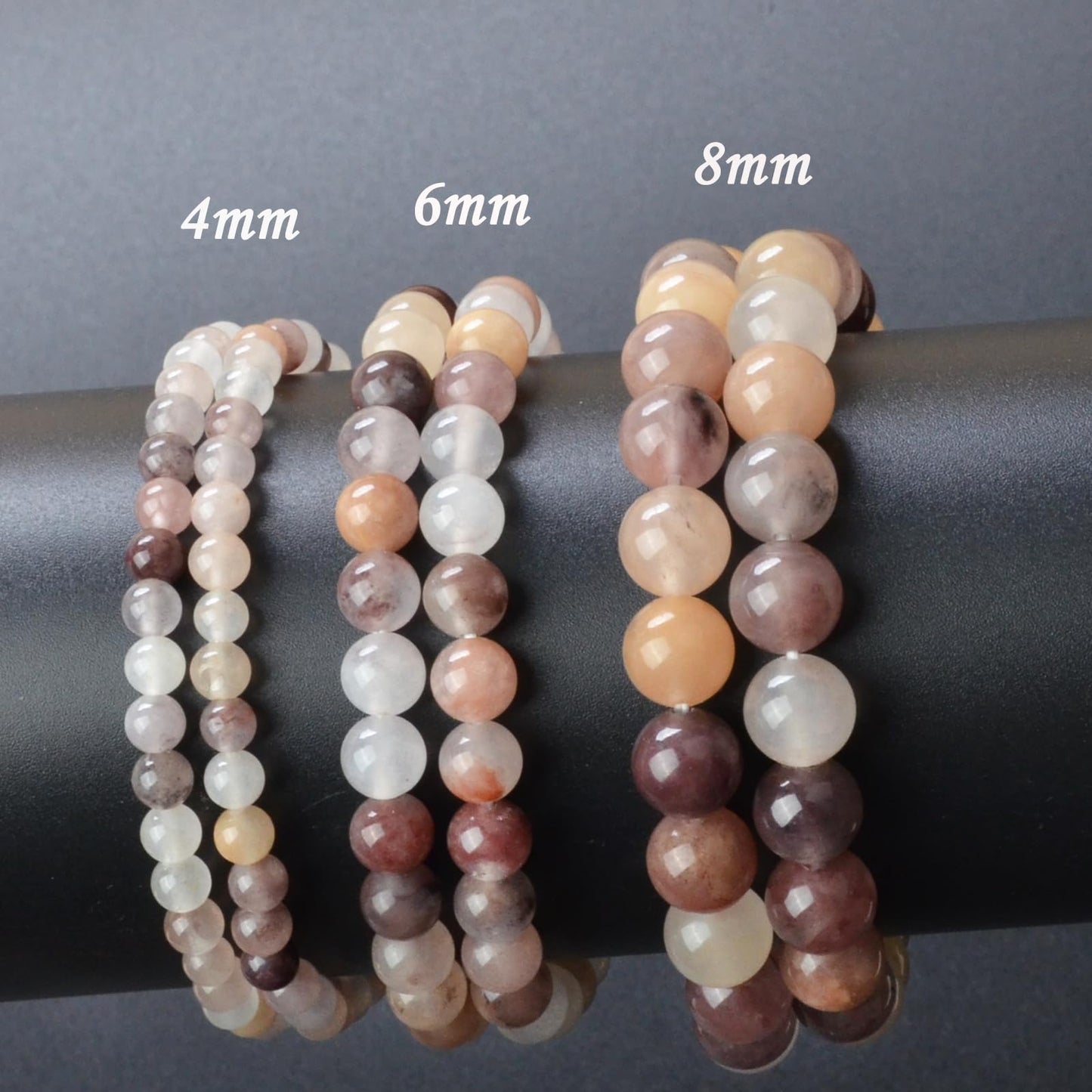 CHCCOYE 4mm Natural Healing Gemstone Bracelet Handmade Yoga Stretch Elastic Bracelet Stress Relief Crystal Jewelry for Men and Women (4mm Violet Jade)