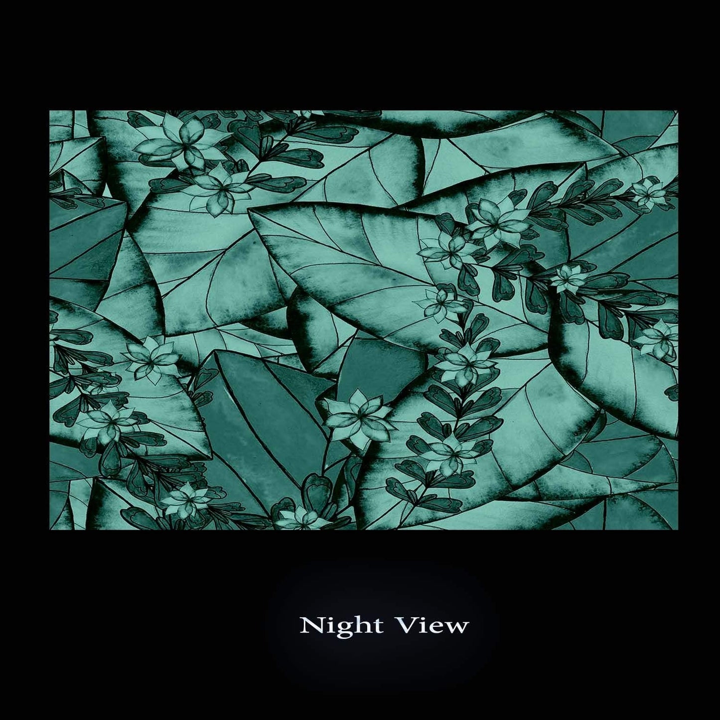 Startonight Acrylic Glass Wall Art - Abstract Stylized Leaves - Glossy Artwork 24" x 36" Home Decor Ready to Hang