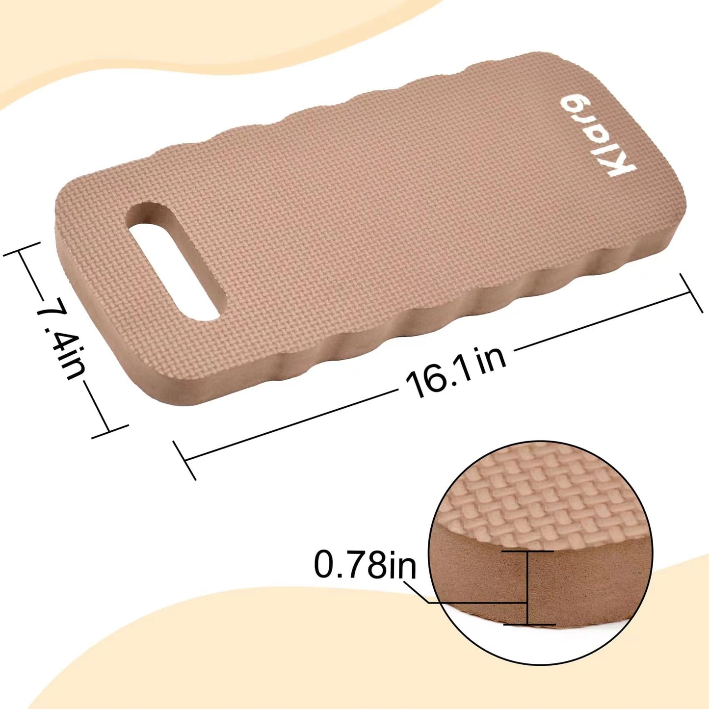 Klarg Garden Kneeling Pad 2 PCS, Thick Foam Kneeling Pad, Comfortable, Waterproof Knee Mat for Gardening, Cleaning, Baby Bathing, Yoga, Camping, and Auto Repair.16.1" x 7.4" x 0.78"