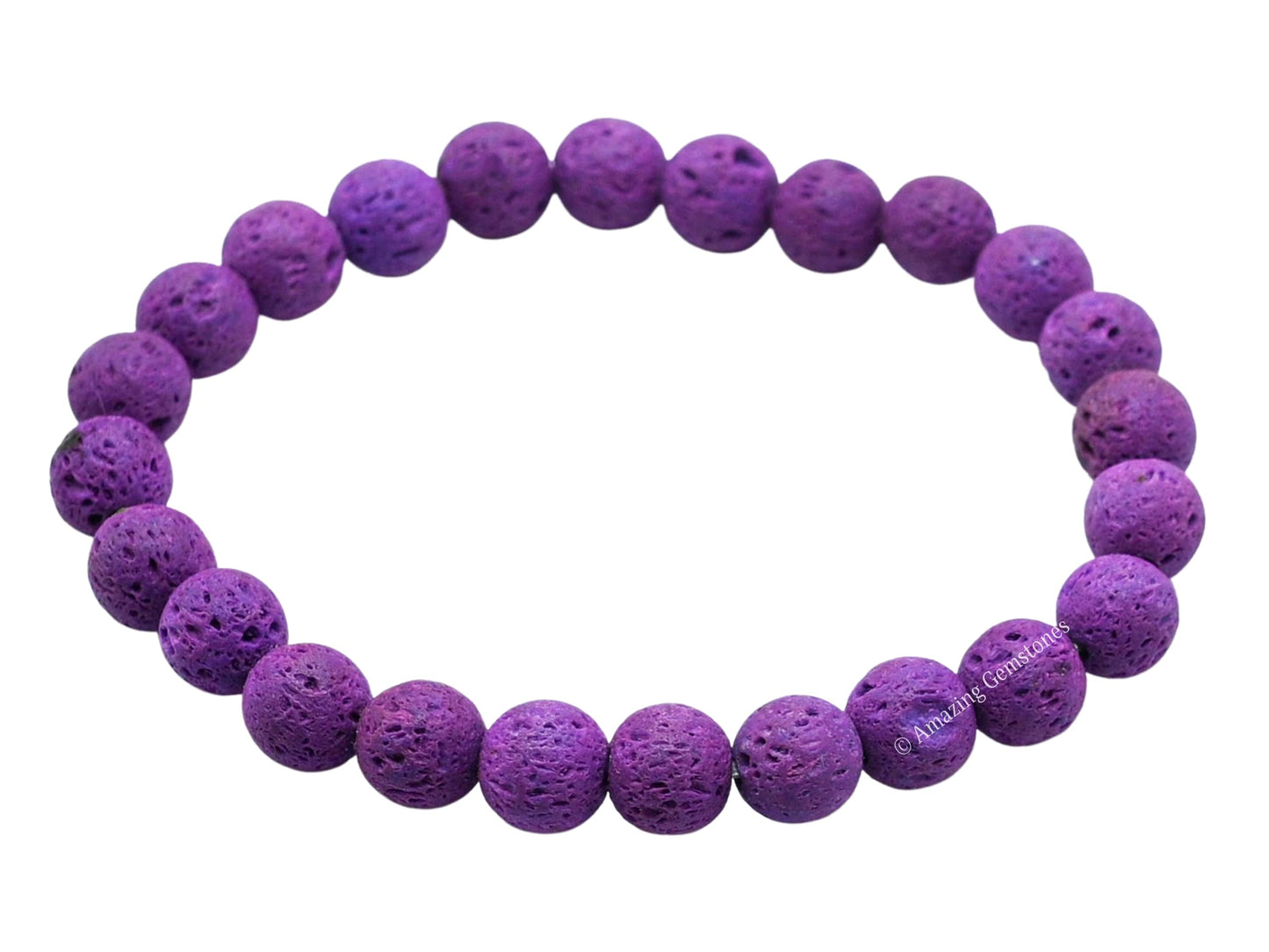 Amazing Gemstone Crystal Bracelet for Women Men's Gifts - Protection Healing Crystal Bracelet - 8mm Gemstone Beaded Stretchable Bracelet Pulseras Para Hombres Mujer Stocking Stuffers Mothers Day Gift (Purple Lava)