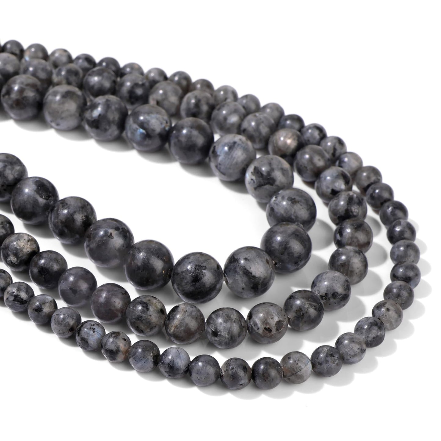 40pcs 10mm Natural Labradorite Gemstone Beads Healing Crystal Round Loose Stone Beads for Jewelry Making, Crystal Stone Beads for Bracelets Necklace Earrings Making