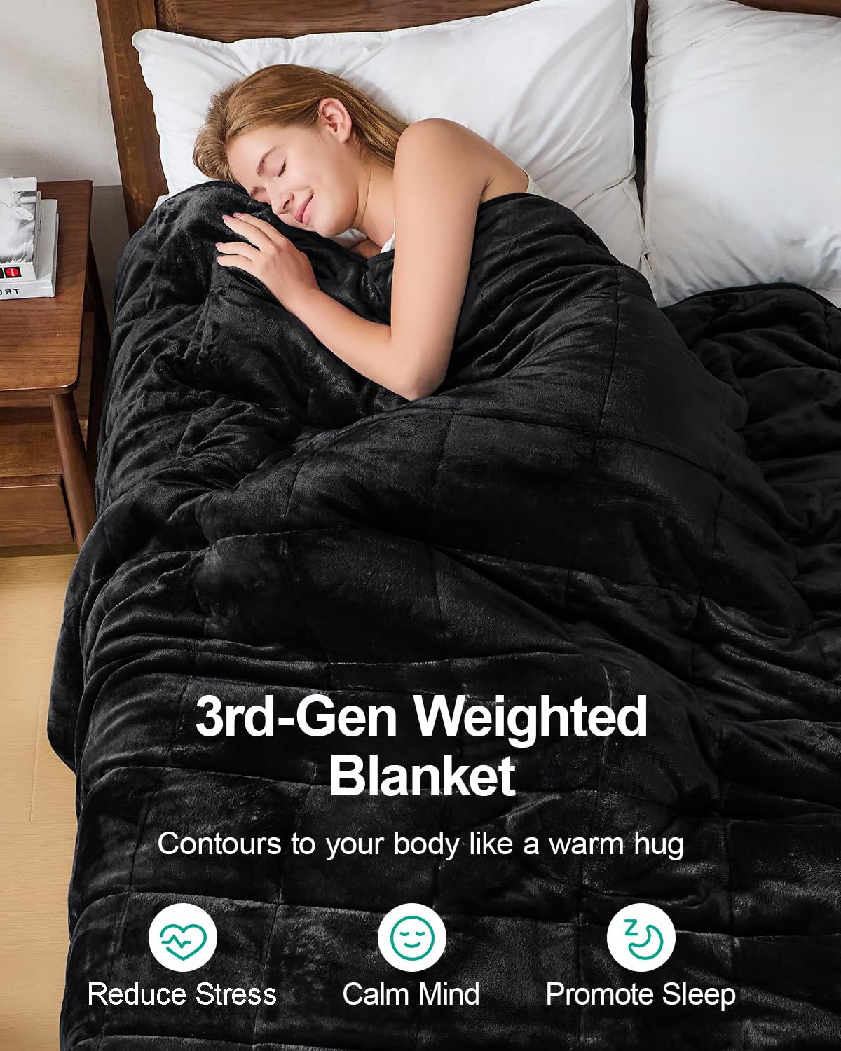 Super Fuzzy Soft Sherpa Fleece Weighted Blanket, 15 lbs Dual Sided Fluffy Heavy Weighted Blankets for Adults - No Bunching with Double Layers of Soft Inner Lining (60"x 80", 15 Pounds)
