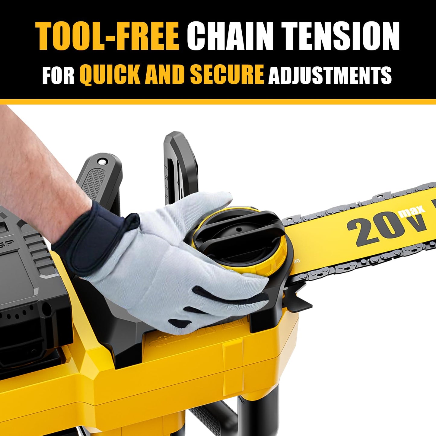 Pyrcruax 40V(20V*2) 16" Brushless Chainsaw Cordless, Electric Chainsaw Fully Compatible with DeWalt 20V MAX, Auto-Oiling, Tool-Free Tensioning, Safety Chain Brake, Batteries and Charger Not Included