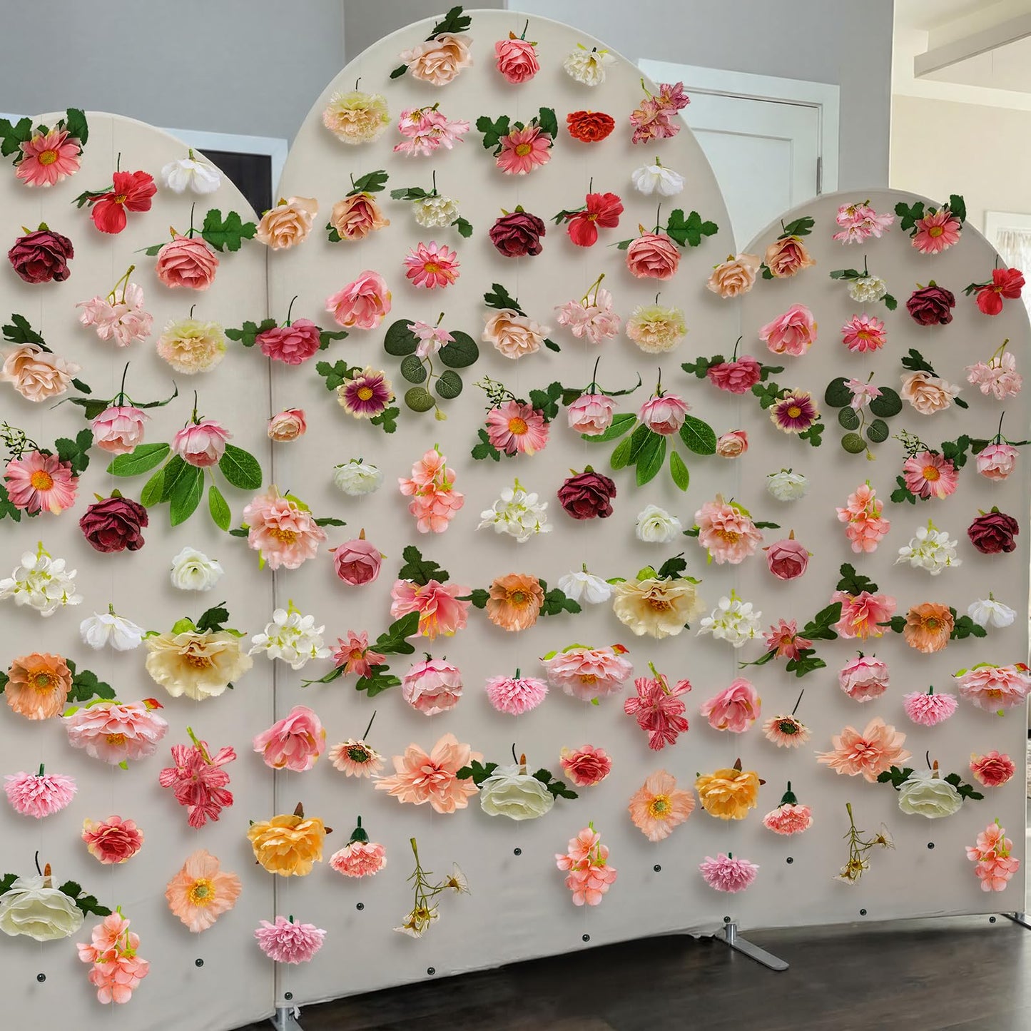 Suncalla 12 Pcs 70.8 ft Flower Garlands Hanging Artificial Wildflower Vine Decor from Ceiling Floating Floral Backdrop Silk Fake Flower Garland for Wedding Home Garden Wall Arch(Blossom)