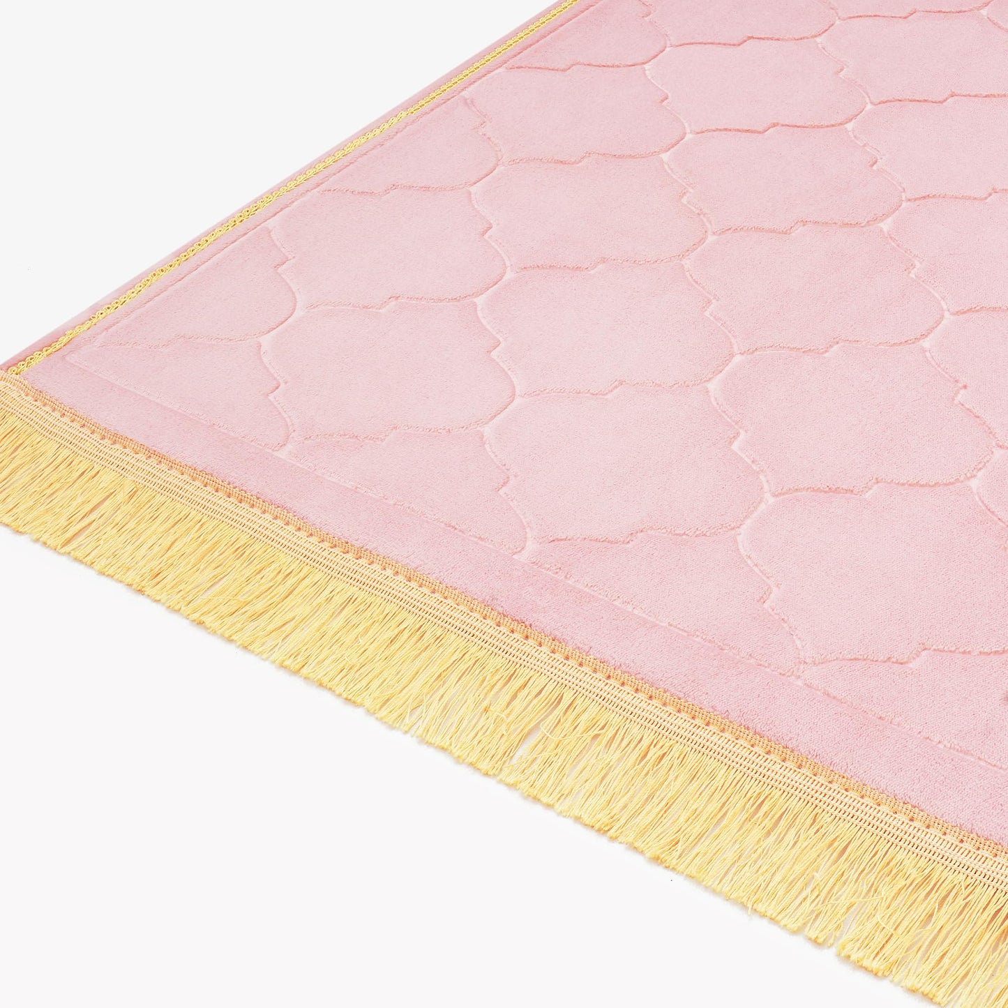 YAZEIN Muslim Prayer Rug with Tasbih Prayer Beads, Soft Memory Foam Prayer Matt Islam, Padded Islamic Prayer Mat Thick for Men and Women, Janamaz, Sajadah (25.6" x 43.3", Pink)
