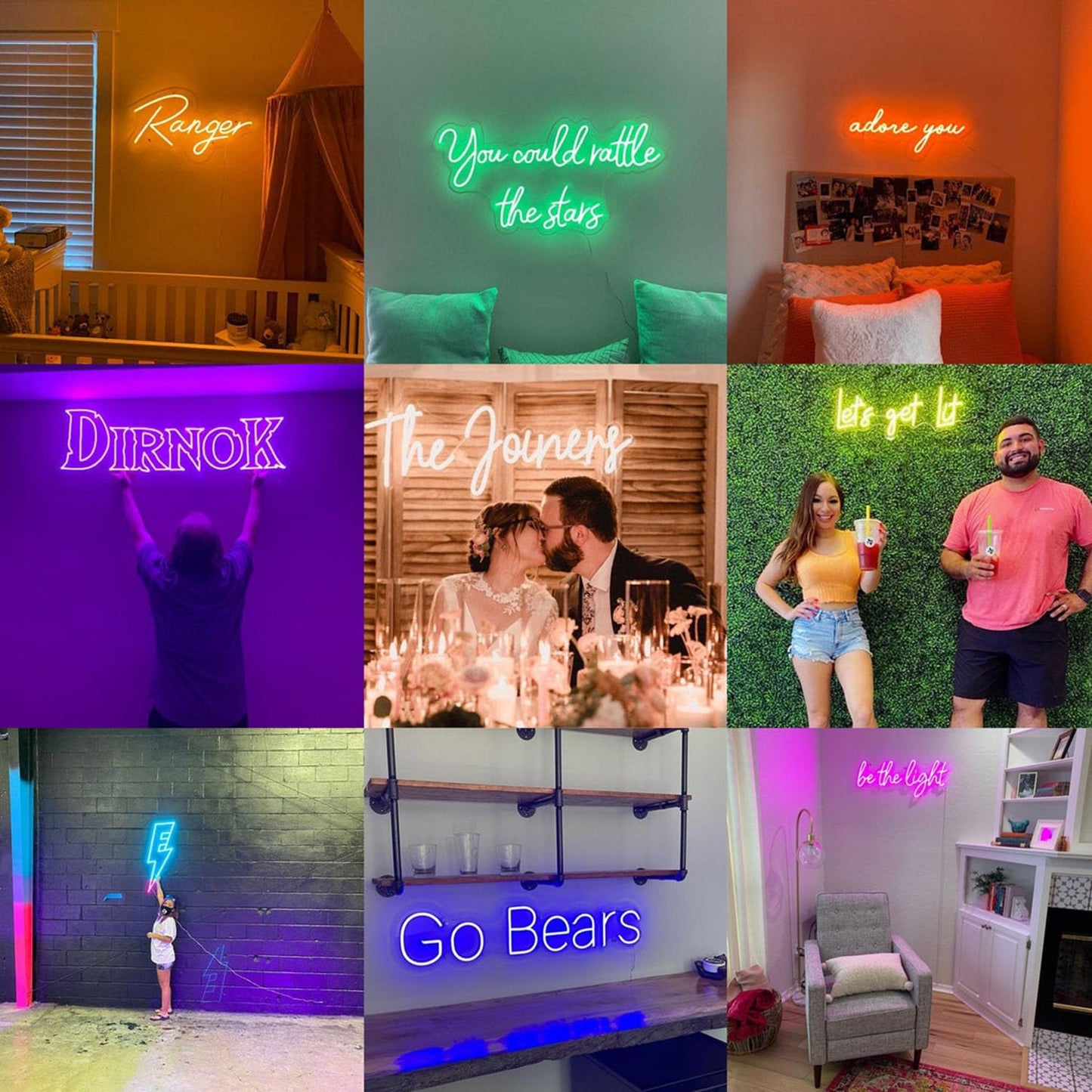 WNAKSEN Custom LED Neon Sign, Dimmable with Remote, Personalized Custom Text Logo Neon Light for Bedroom, Business Logo, Bar, Wedding, Birthday Party & Wall Decor