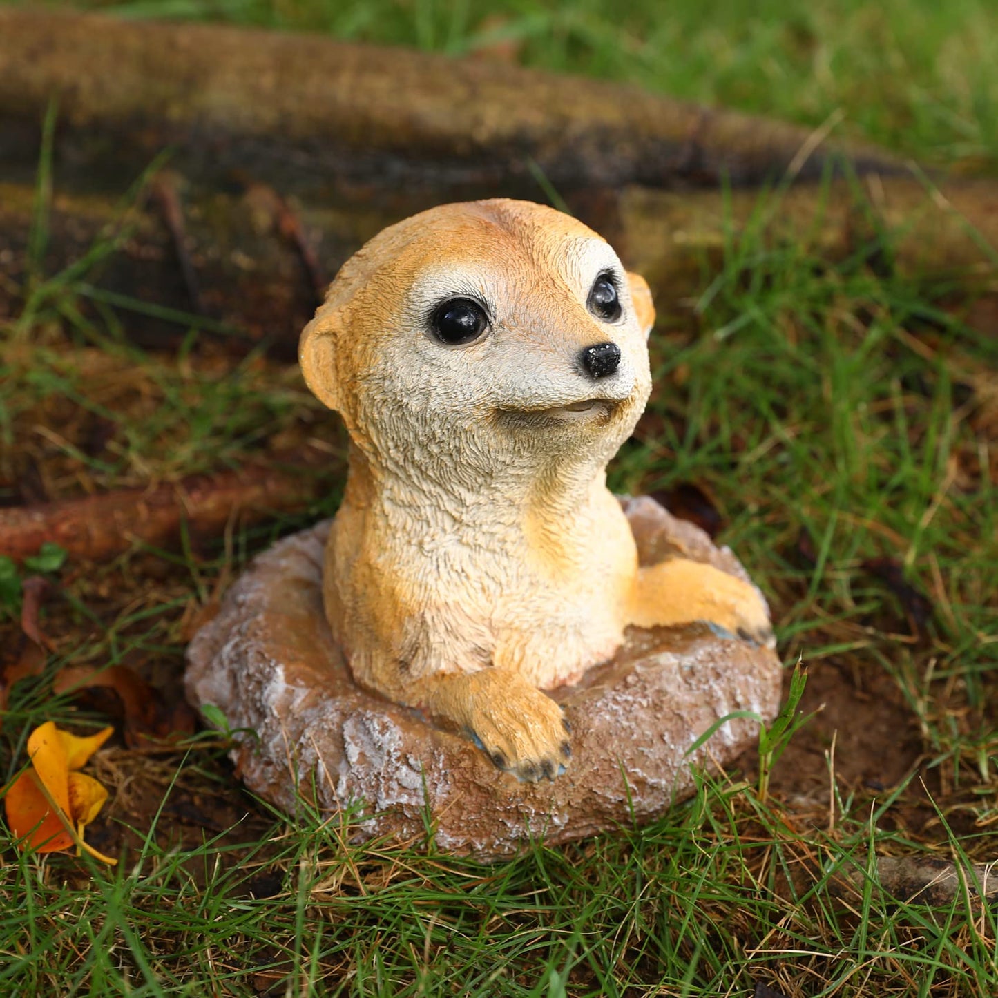 BLLTLLW Meerkat Statue Garden Decor Lawn Animal Sculpture Ourdoor Decoration Funny Yard Ornaments Resin Figurine for Garden or Home 5.3inch