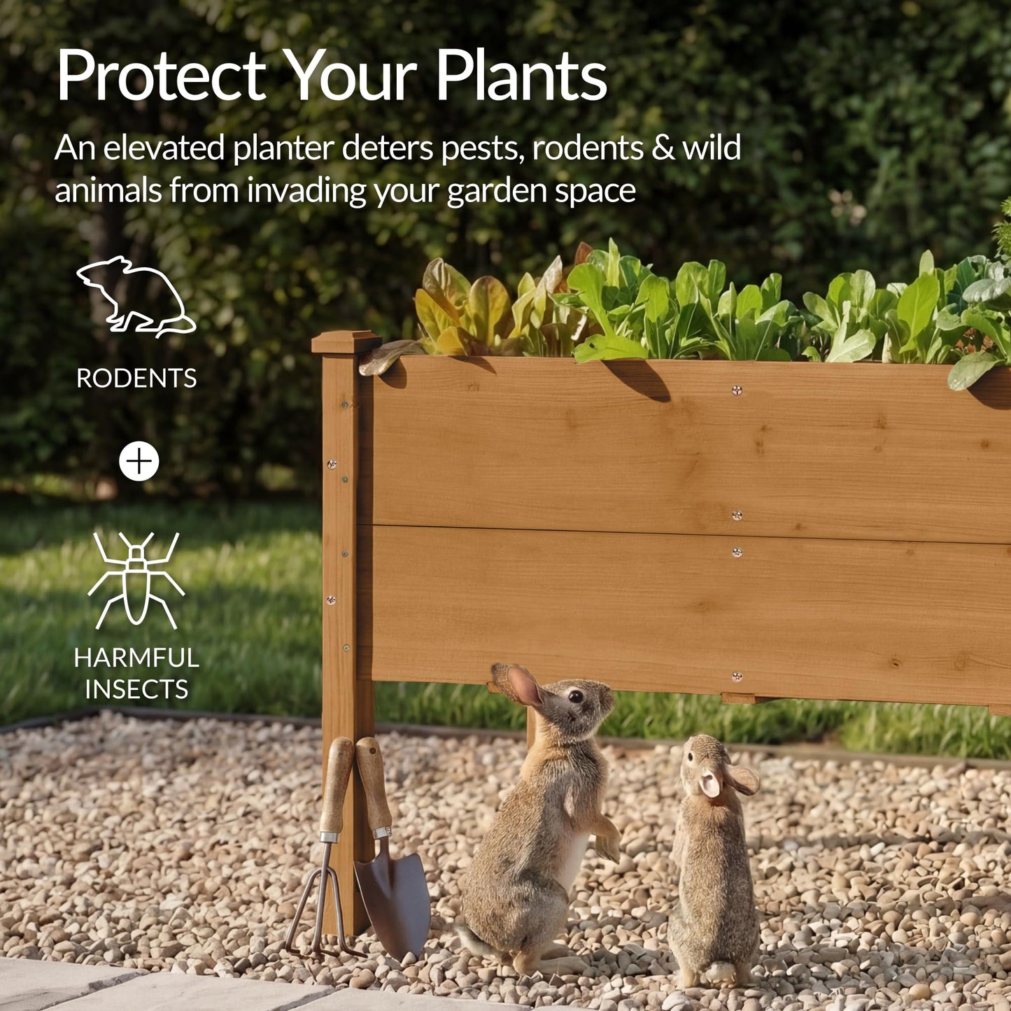 Best Choice Products 48" x 24" x 30" Raised Garden Bed with Extra Deep 16" Depth, Elevated Wood Planter Box Stand for Backyard, Patio, Balcony, Natural Fir Wood - Acorn Brown