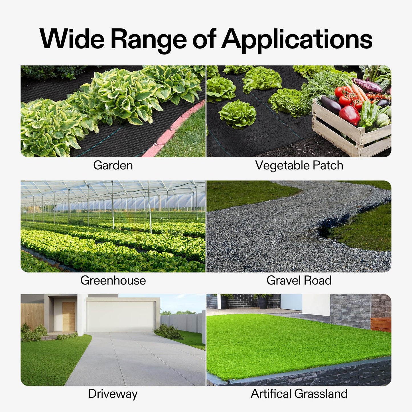 VIVOSUN Premium Weed Barrier Landscape Fabric Heavy Duty, 3ftx100ft 5oz Double-Layered Weed Control Mat with High Permeability, Commercial Ground Cover, Easy Set up & Superior Weed Control