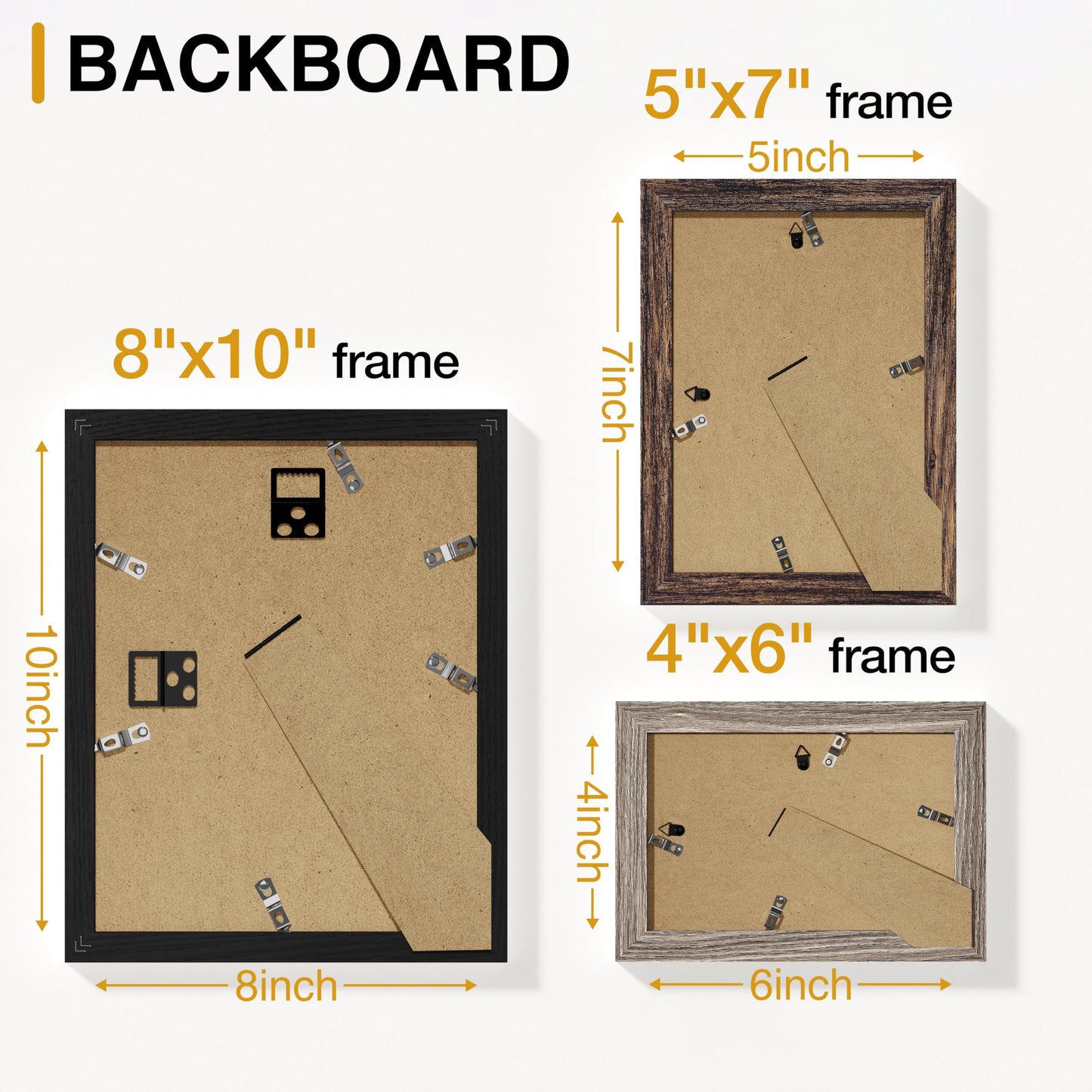 Vittanly 20 Pack Picture Frames Collage Wall Decor, Multi Sizes Including 4pcs 8x10, 8pcs 5x7 and 8pcs 4x6 Photo Frames, Gallery Frame Set for Wall or Tabletop Display, Black, Brown and Dark Grey