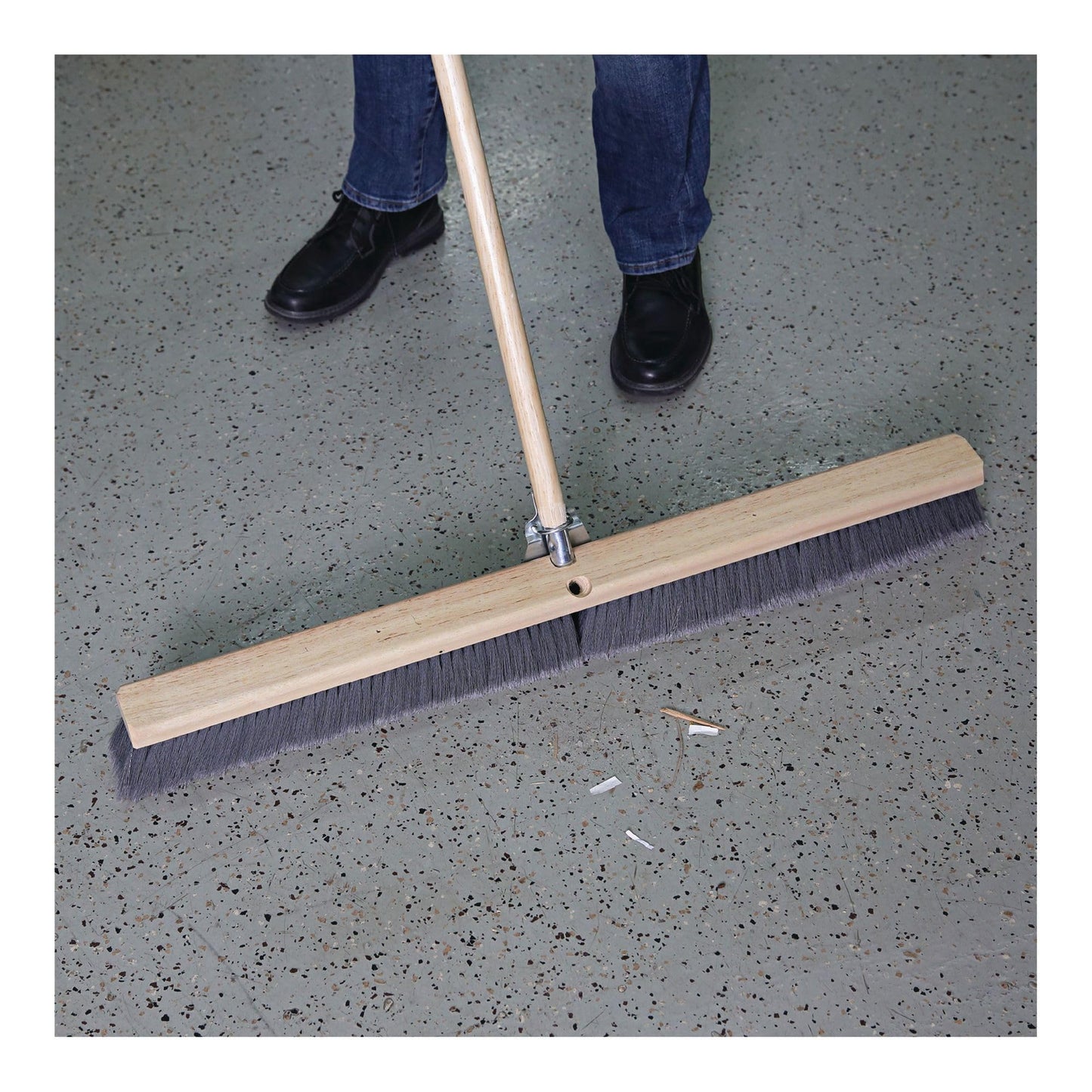 Boardwalk 20436 Floor Brush Head, 3" Gray Flagged Polypropylene, 36"